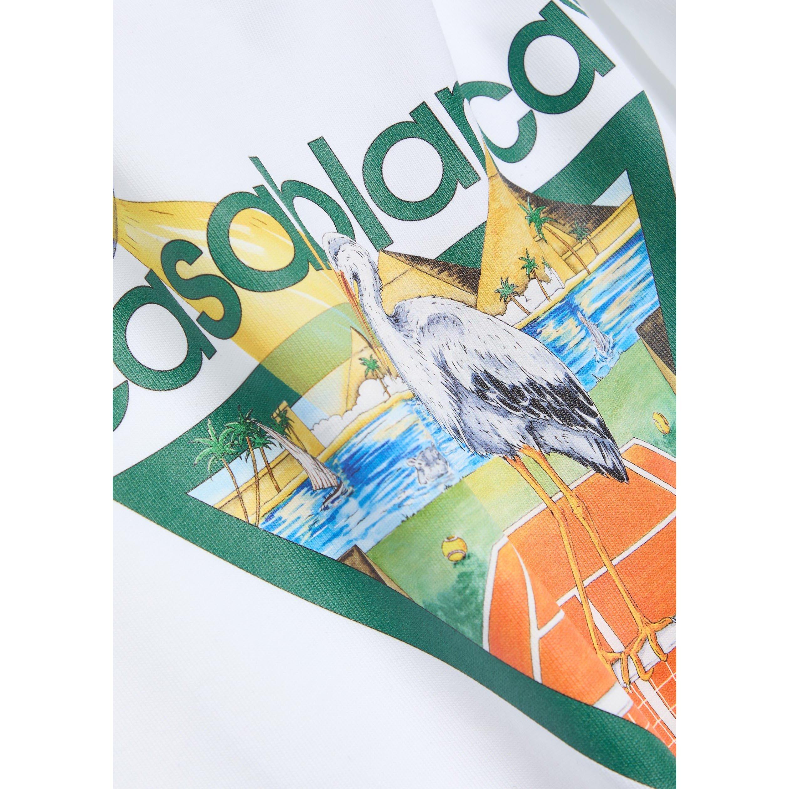 WHITE - Casablanca - Men's Casa Tennis Club Graphic Cotton T-Shirt - 4