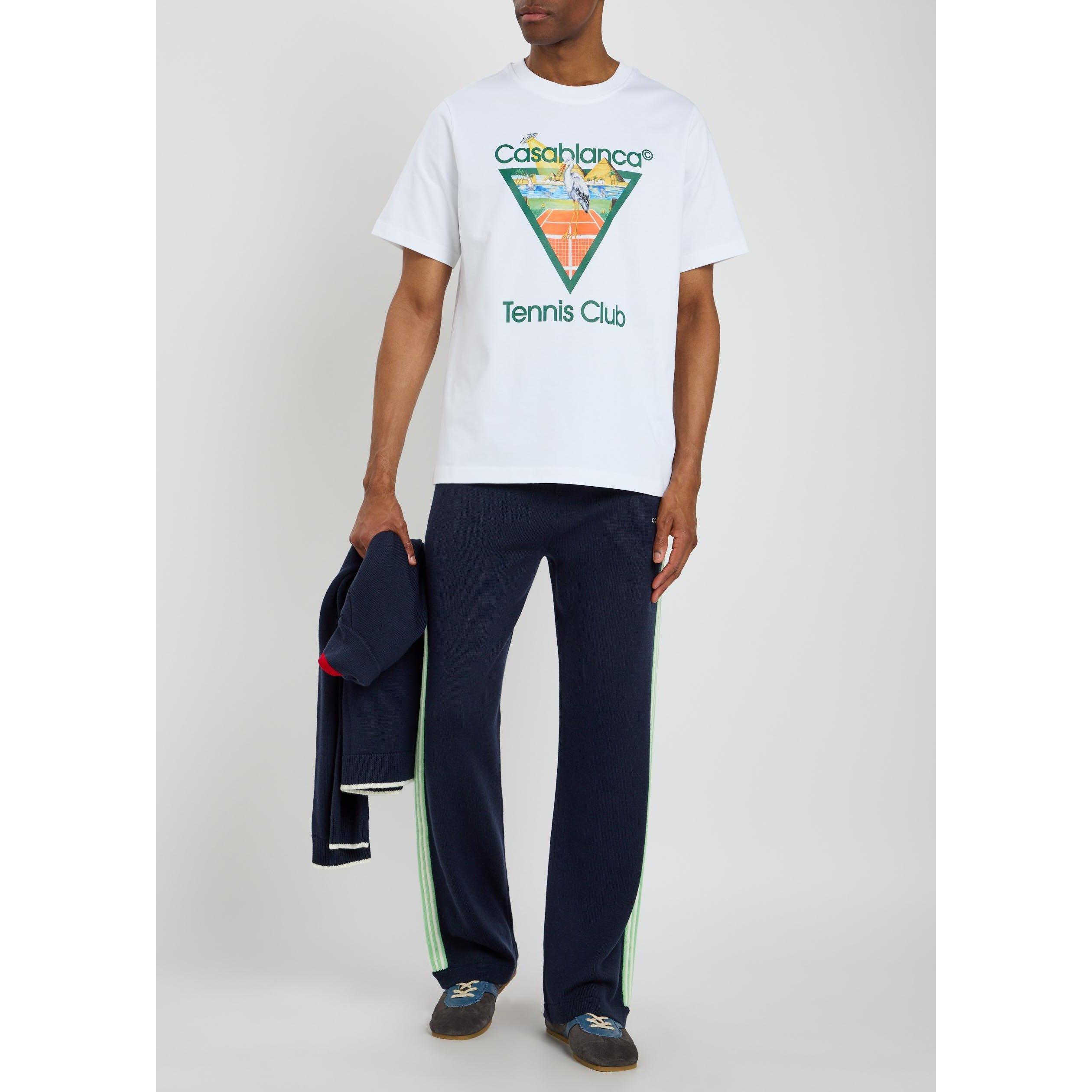 WHITE - Casablanca - Men's Casa Tennis Club Graphic Cotton T-Shirt - 5