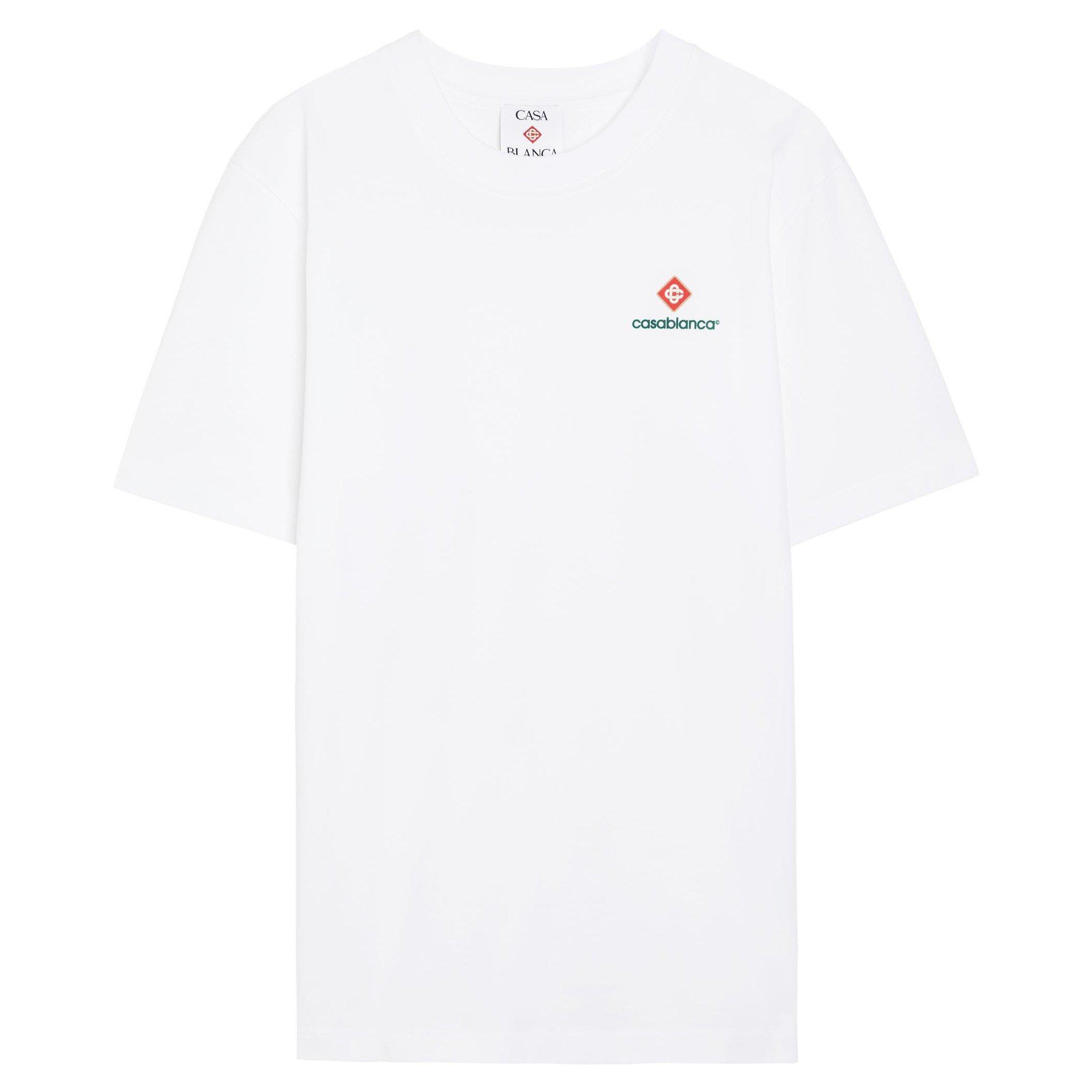 WHITE - Casablanca - CASA SMALL LOGO SS TEE