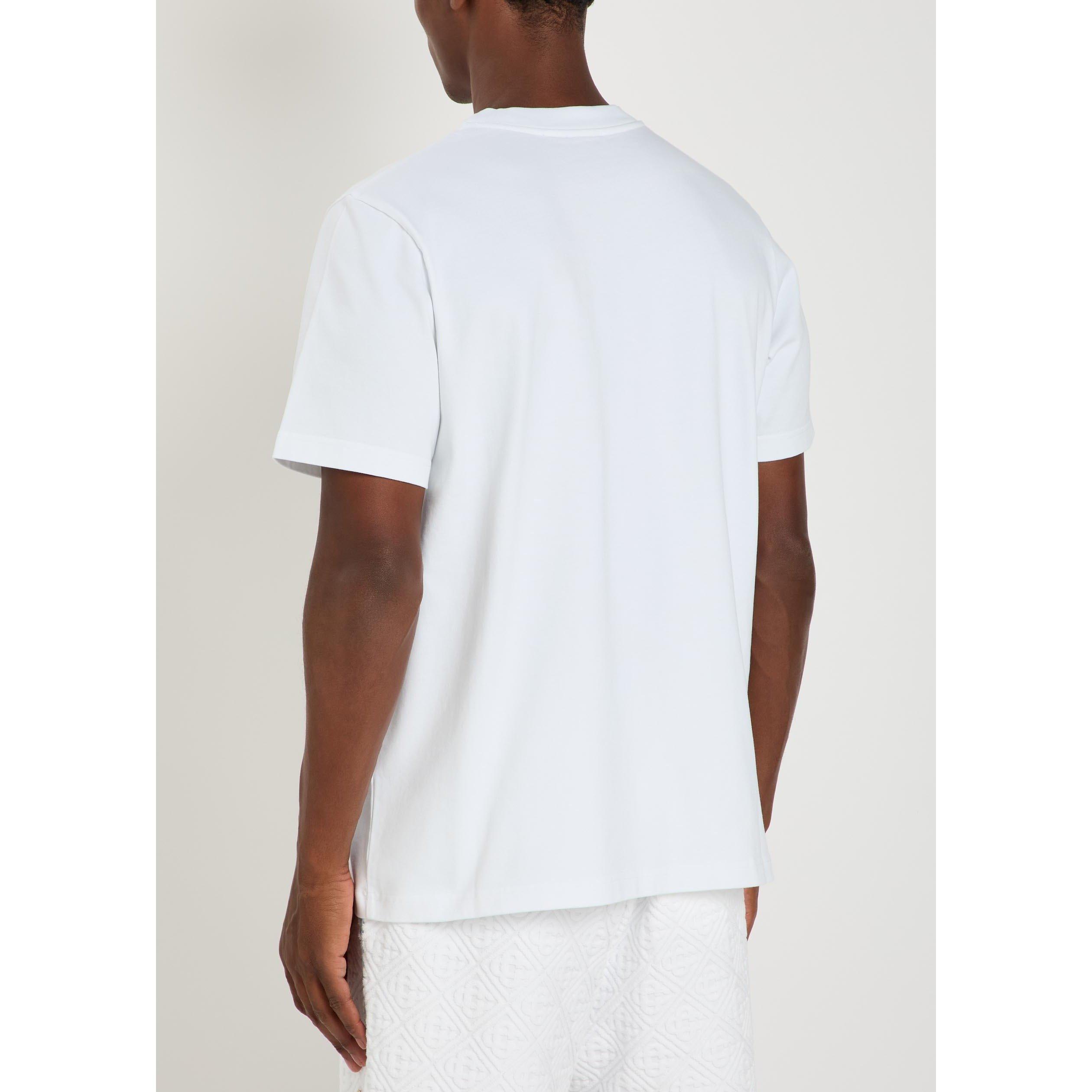 WHITE - Casablanca - Men's Small Logo Cotton Short-Sleeve Relaxed-Fit T-Shirt - 3