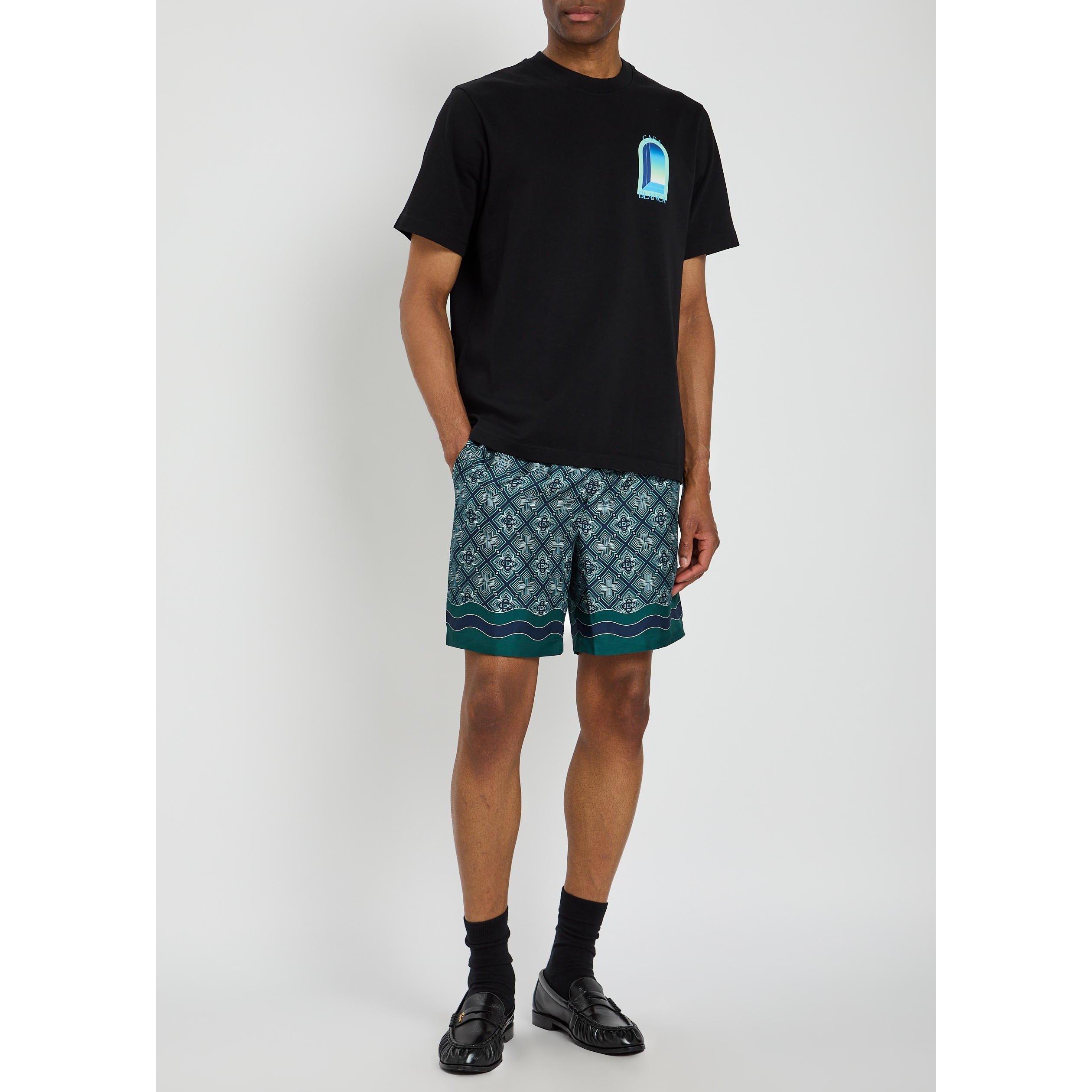BLACK - Casablanca - Men's Casa Window Cotton Short-Sleeve T-Shirt - 5