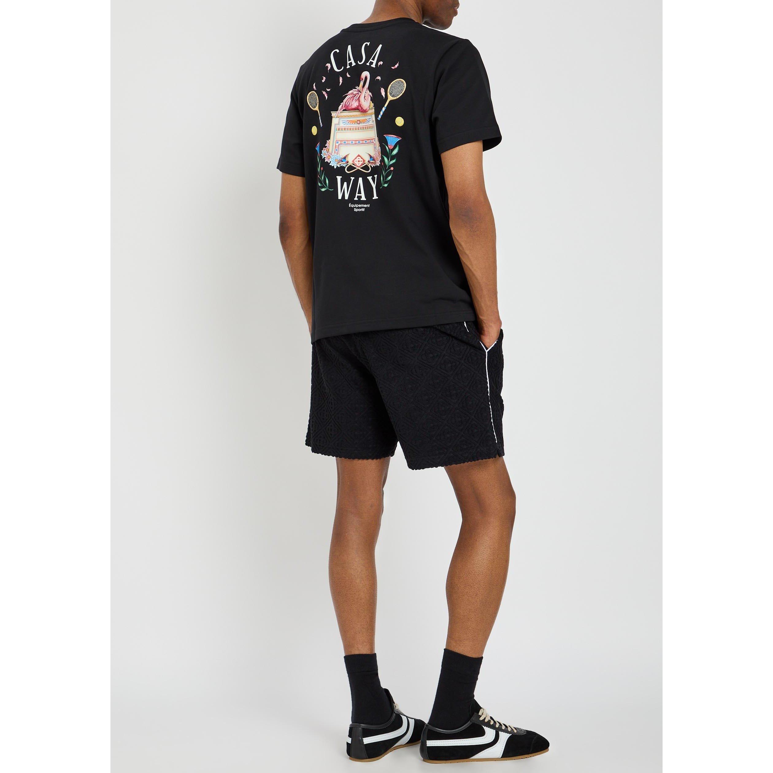BLACK - Casablanca - Men's Casa Way Graphic Cotton Short-Sleeve T-Shirt - 5