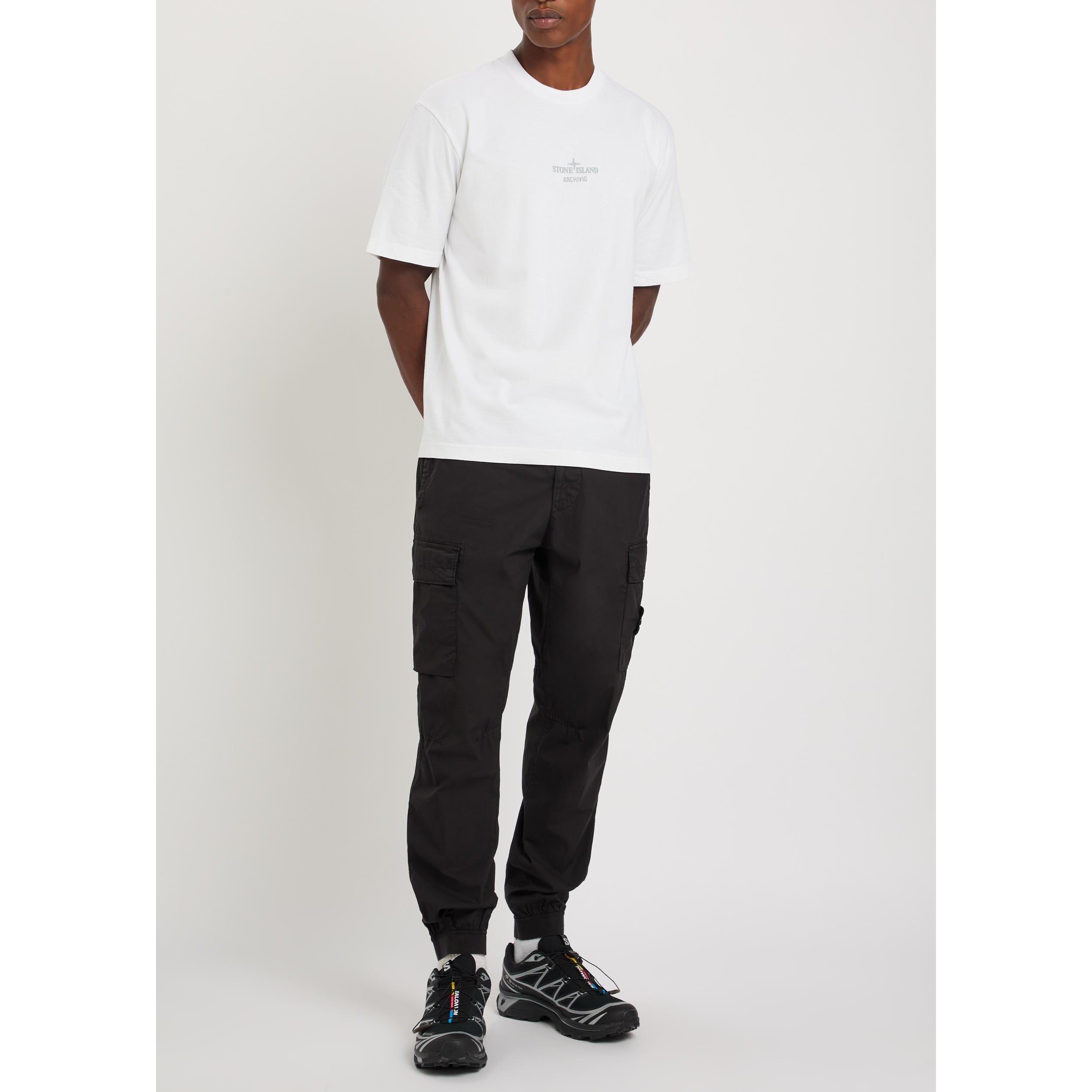 WHITE - Stone Island - Men's Archivio Cotton T-Shirt - 5