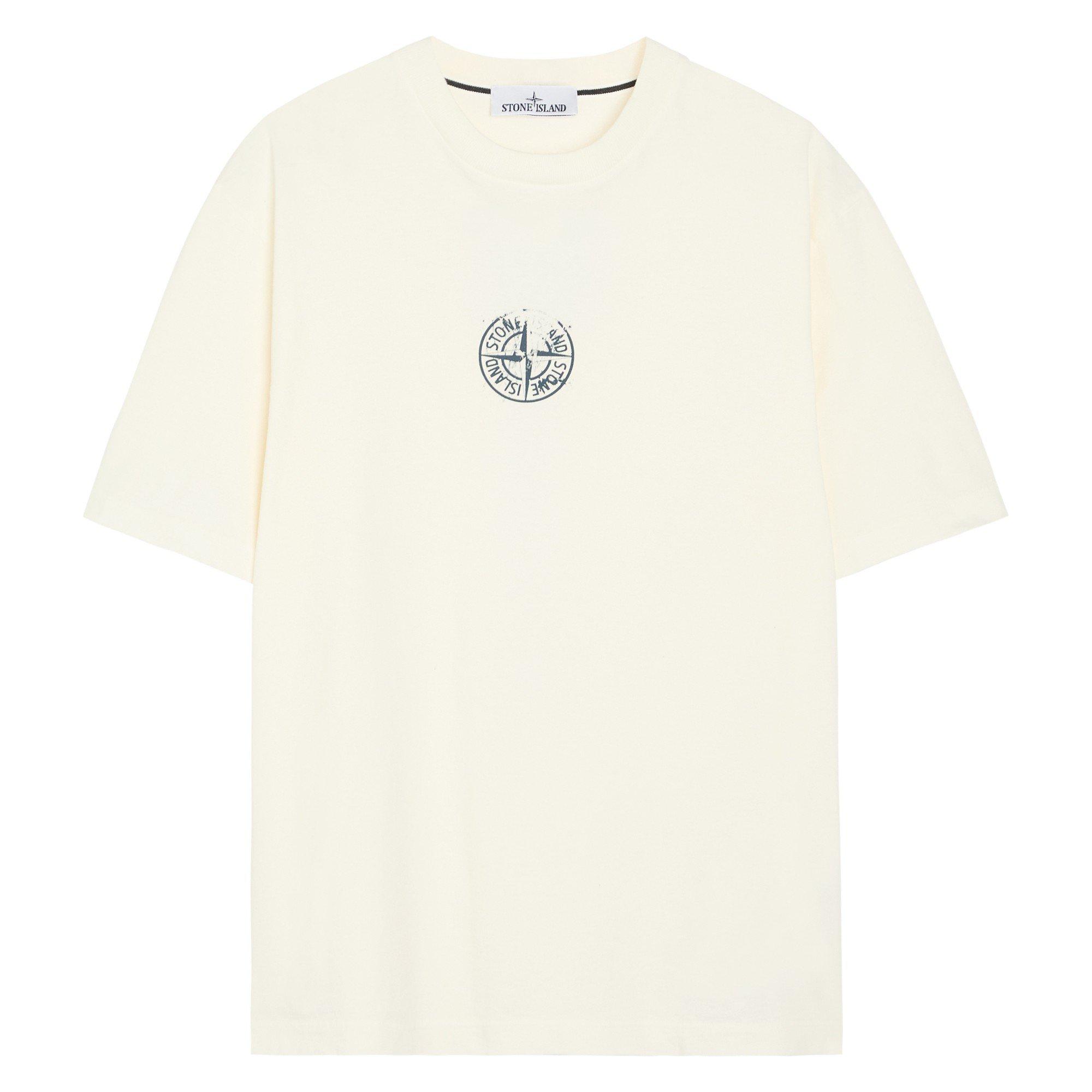 IVORY - Stone Island - SI VERTICAL GRAPIC TEE