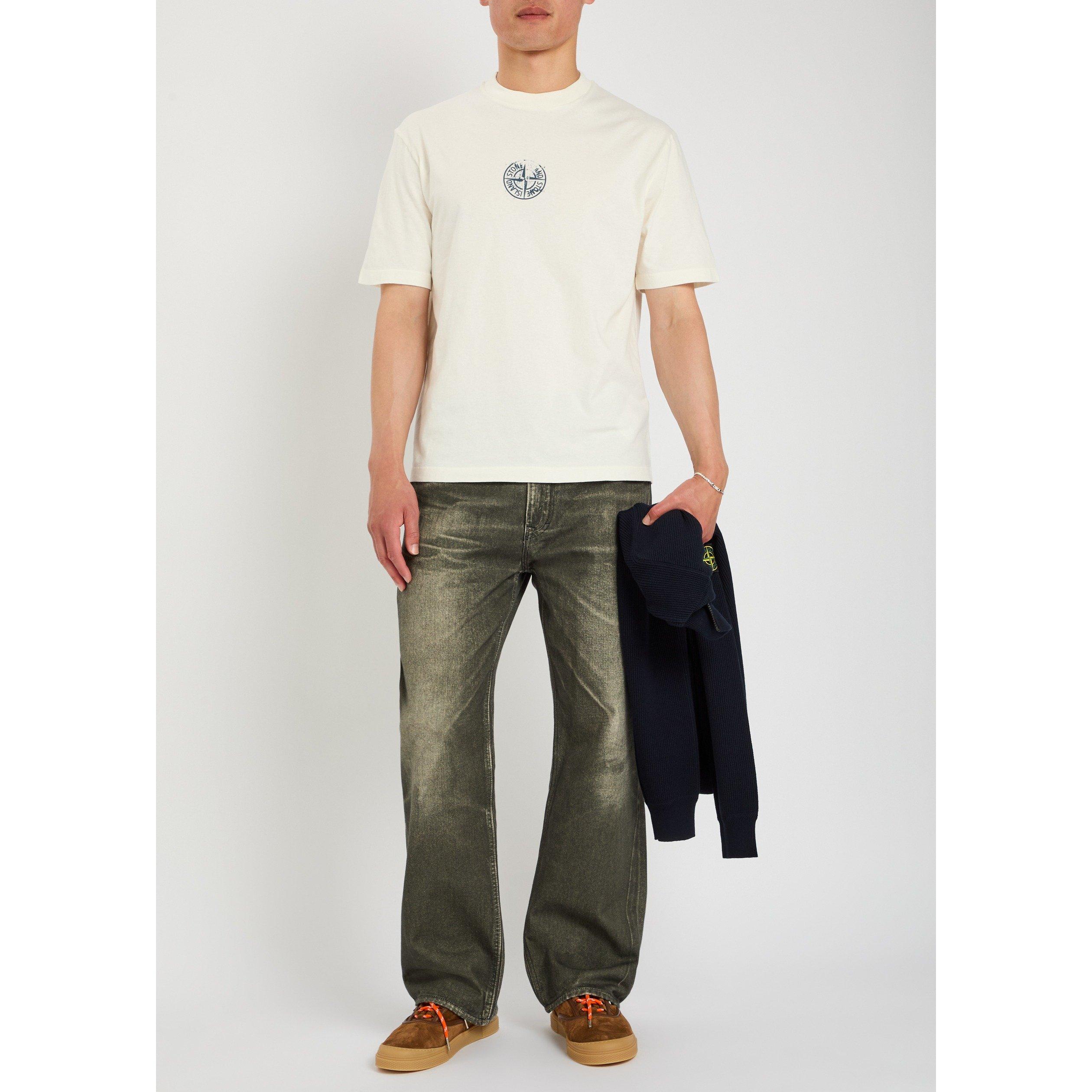 IVORY - Stone Island - Men's Graphic Short-Sleeve Cotton T-Shirt - 5