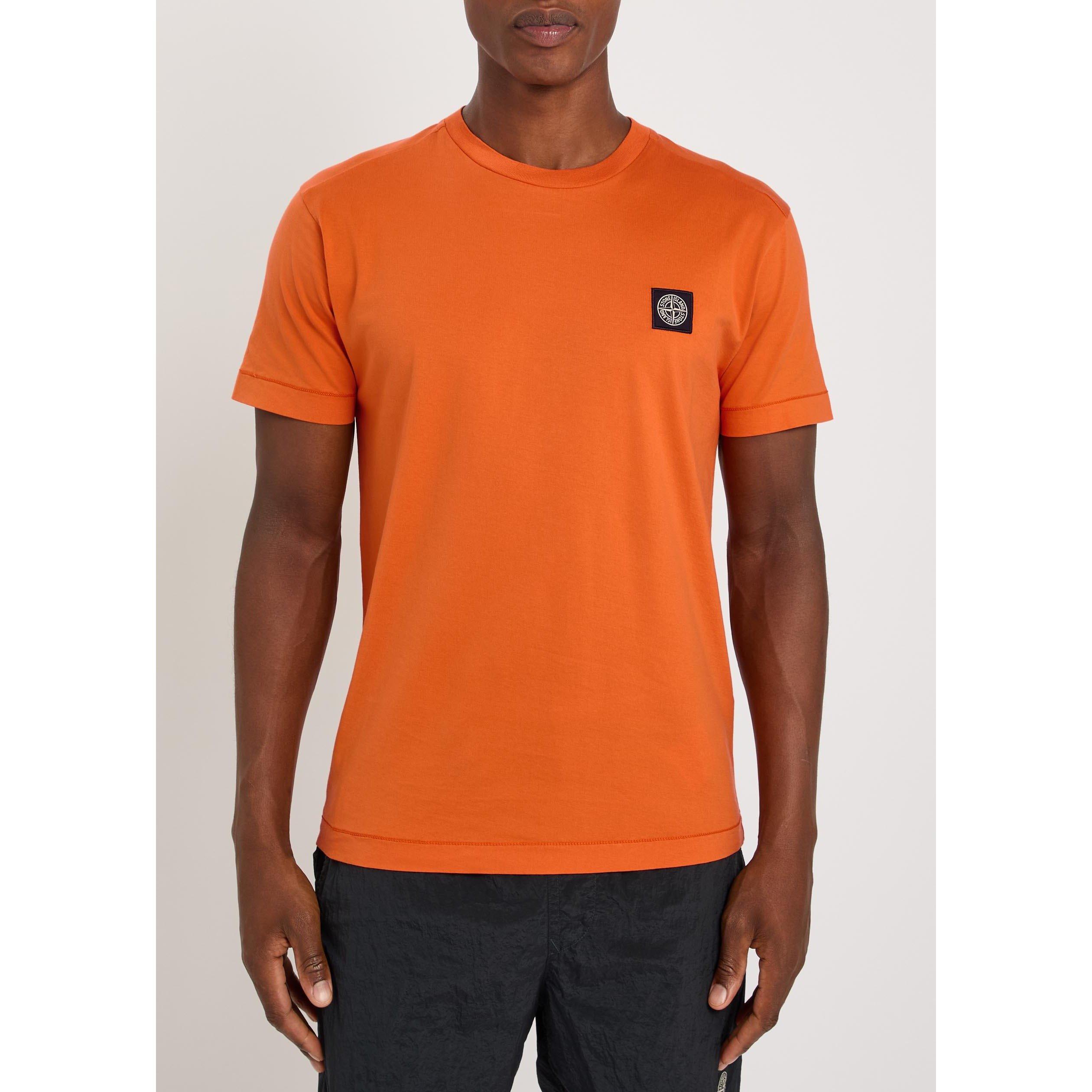 ORANGE - Stone Island - Men's Compass Cotton Short-Sleeve T-Shirt - 2
