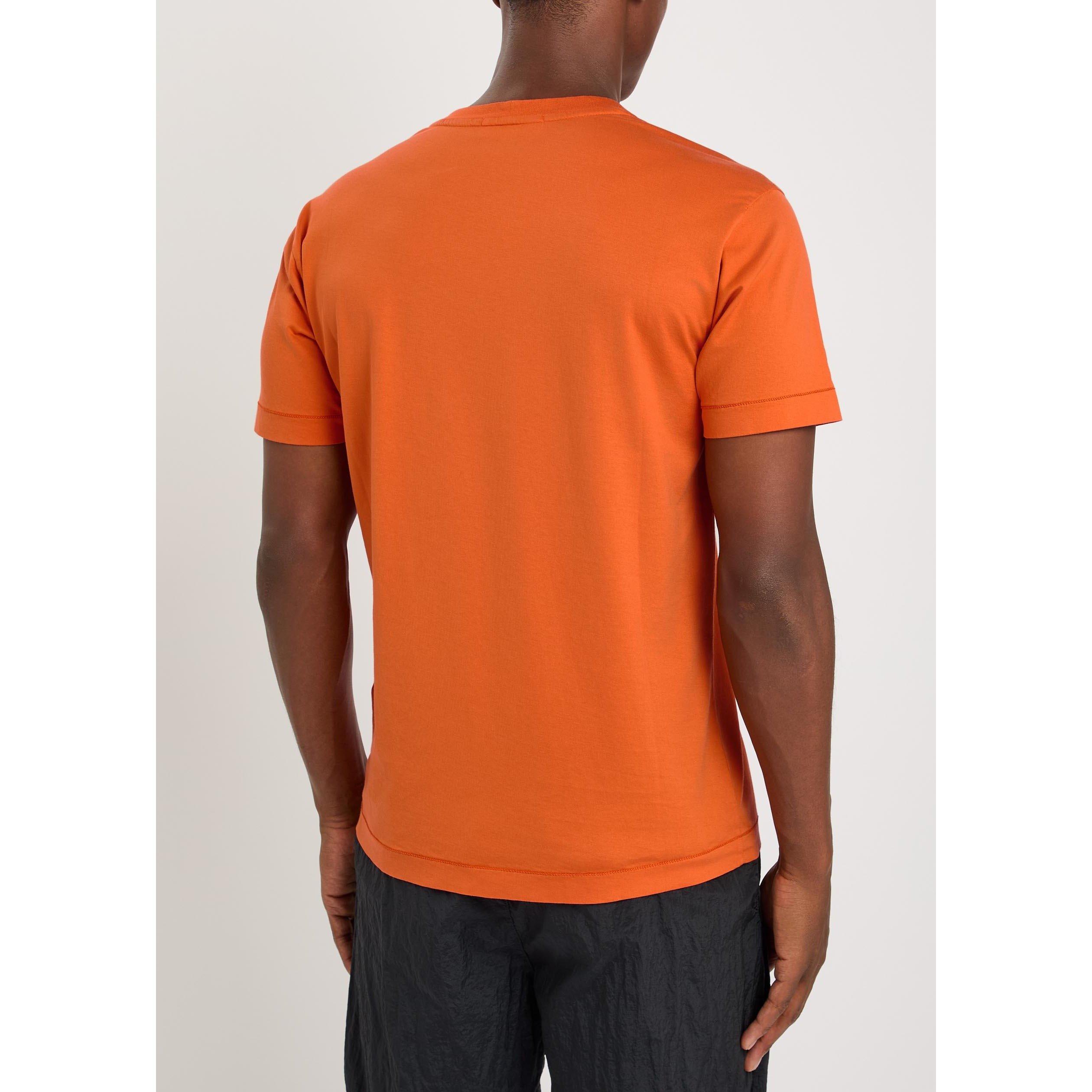 ORANGE - Stone Island - Men's Compass Cotton Short-Sleeve T-Shirt - 3