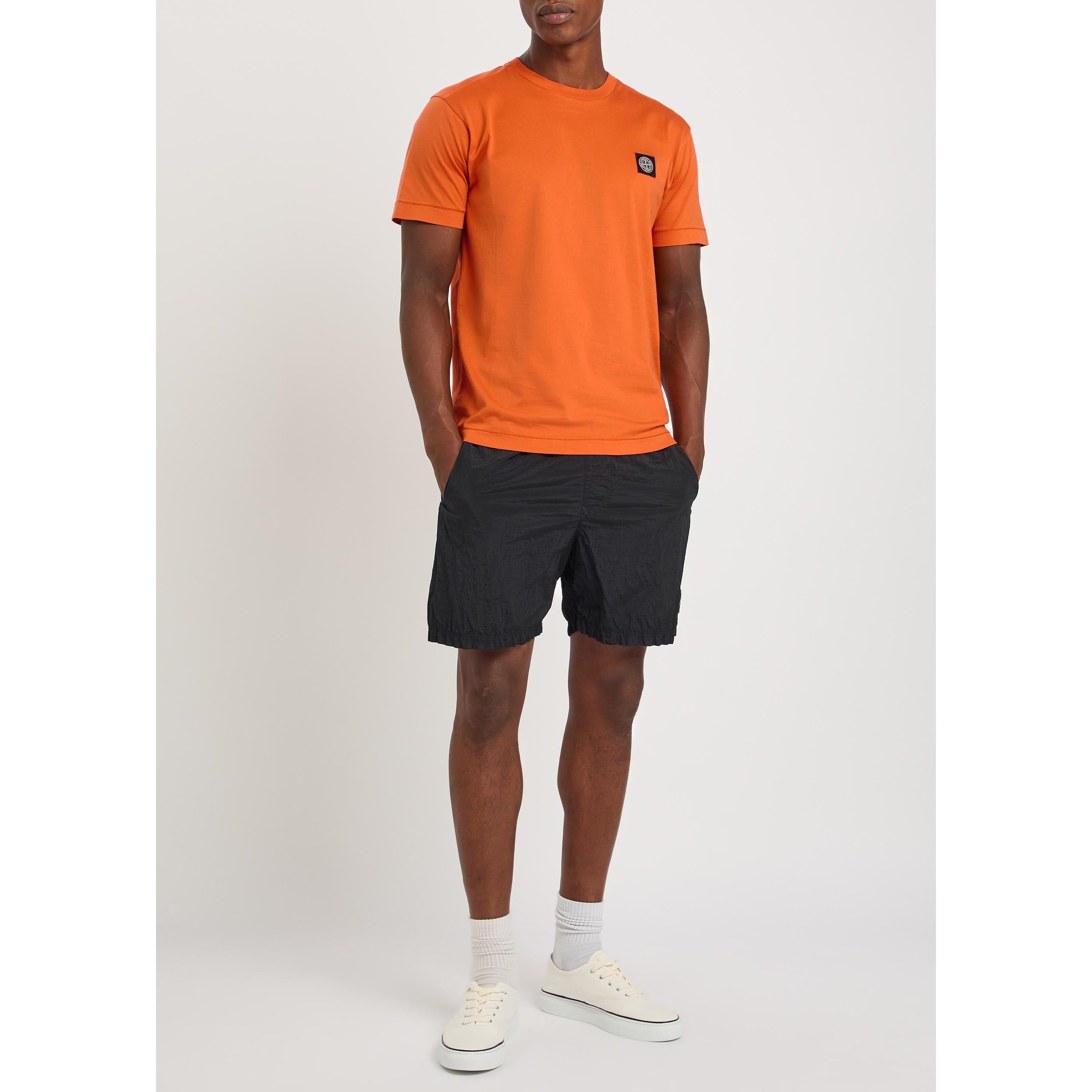 ORANGE - Stone Island - Men's Compass Cotton Short-Sleeve T-Shirt - 5
