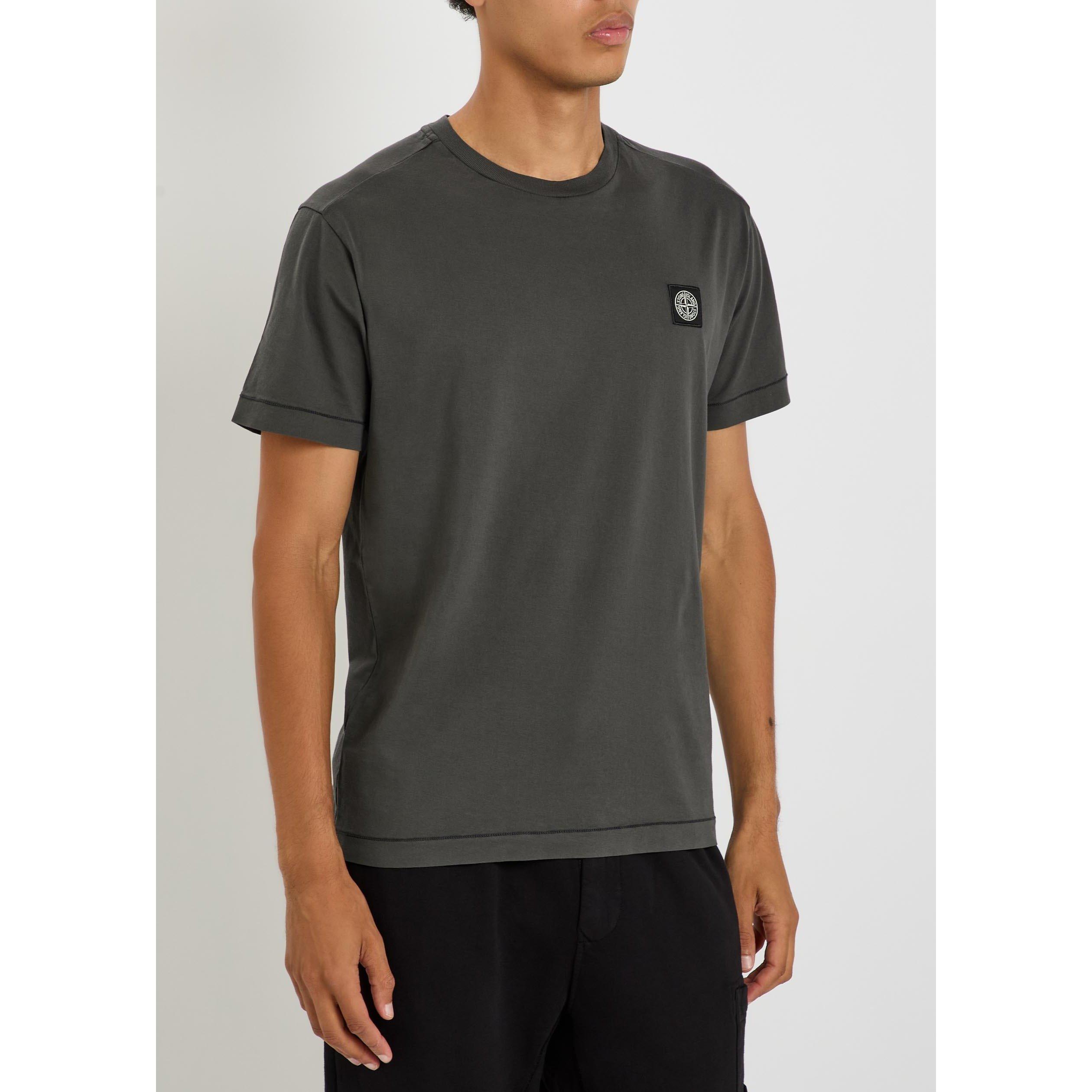 GREY - Stone Island - Men's Compass Cotton Short-Sleeve T-Shirt - 2