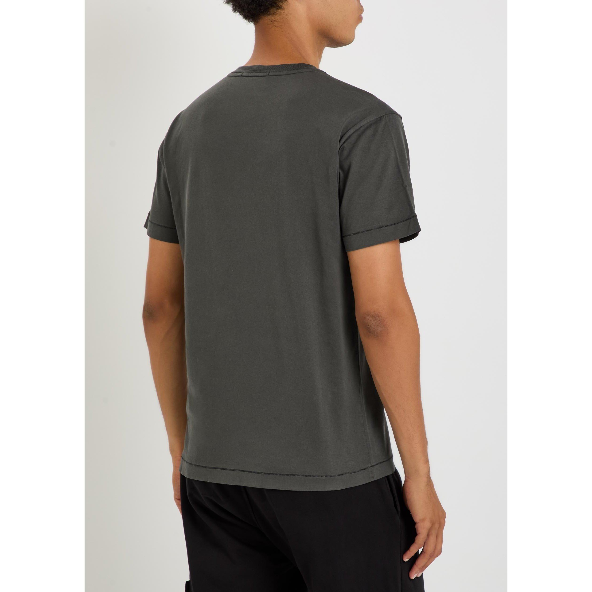 GREY - Stone Island - Men's Compass Cotton Short-Sleeve T-Shirt - 3