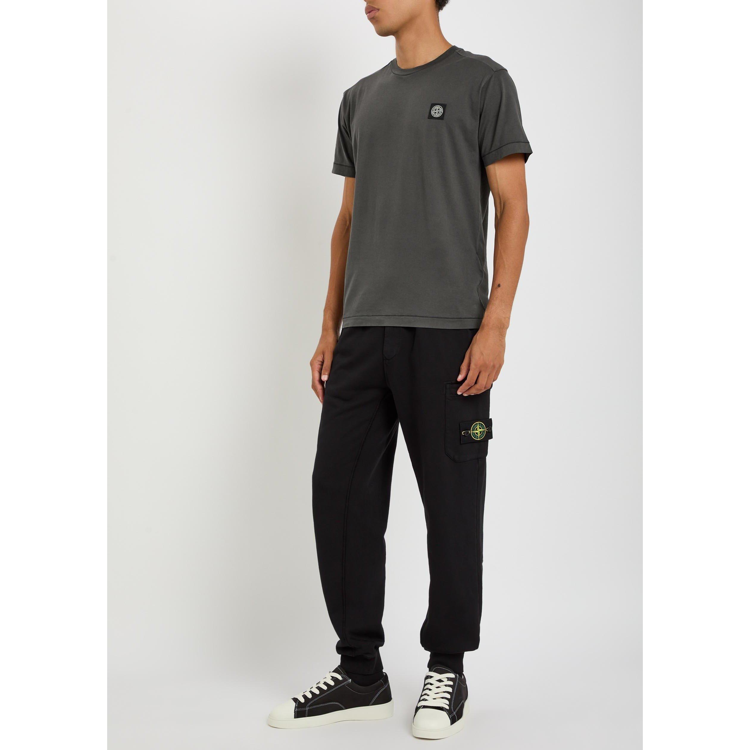 GREY - Stone Island - Men's Compass Cotton Short-Sleeve T-Shirt - 5