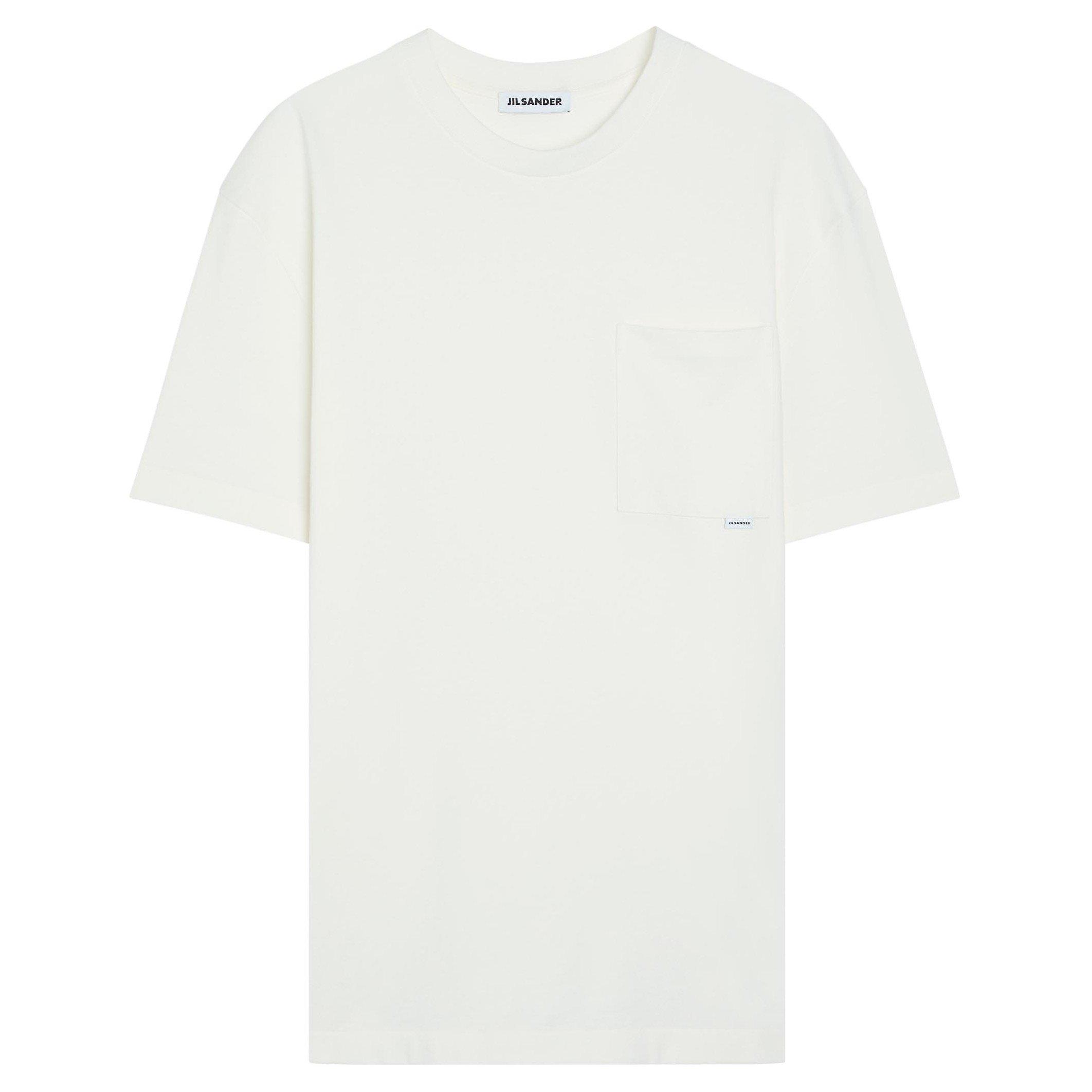 WHITE - Jil Sander - Men's Cotton Short-Sleeve Pocket T-Shirt - 1