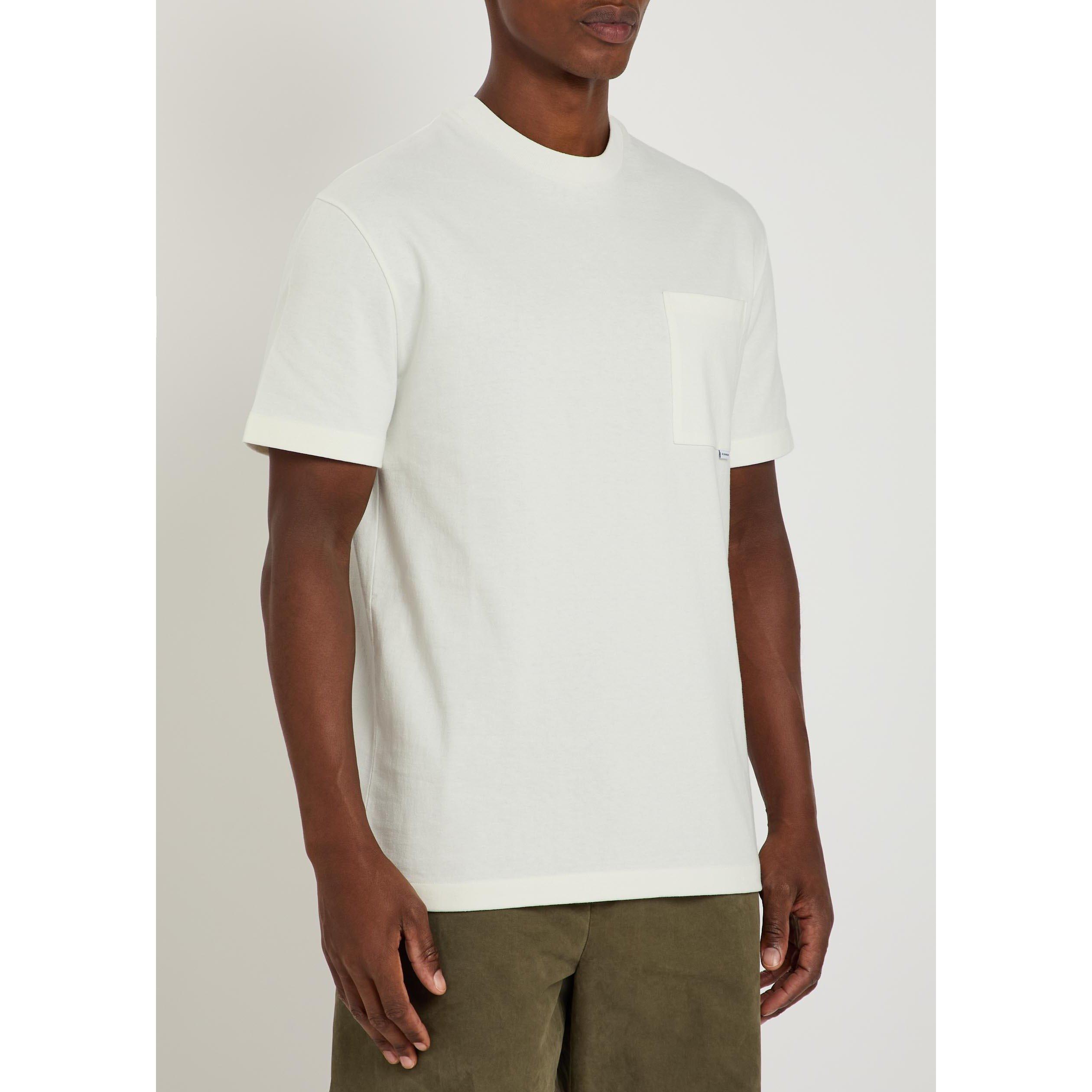 WHITE - Jil Sander - Men's Cotton Short-Sleeve Pocket T-Shirt - 2