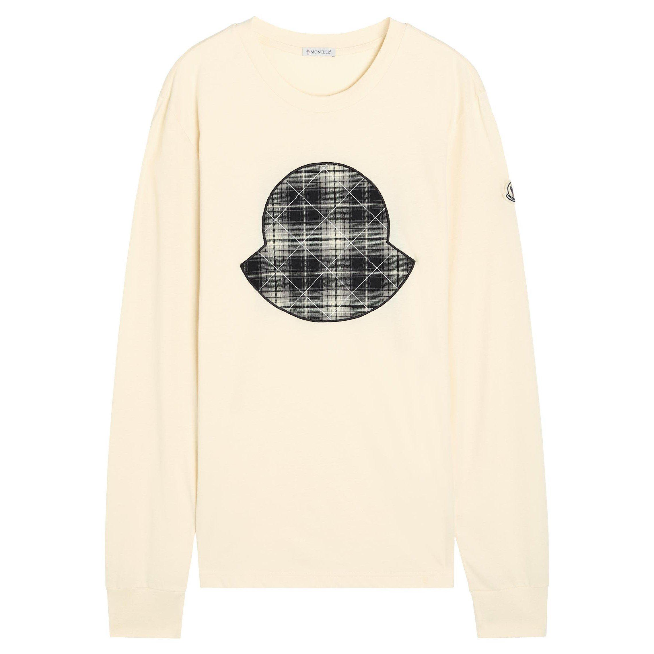WHITE - Moncler - MON CHECK LOGO SWEAT