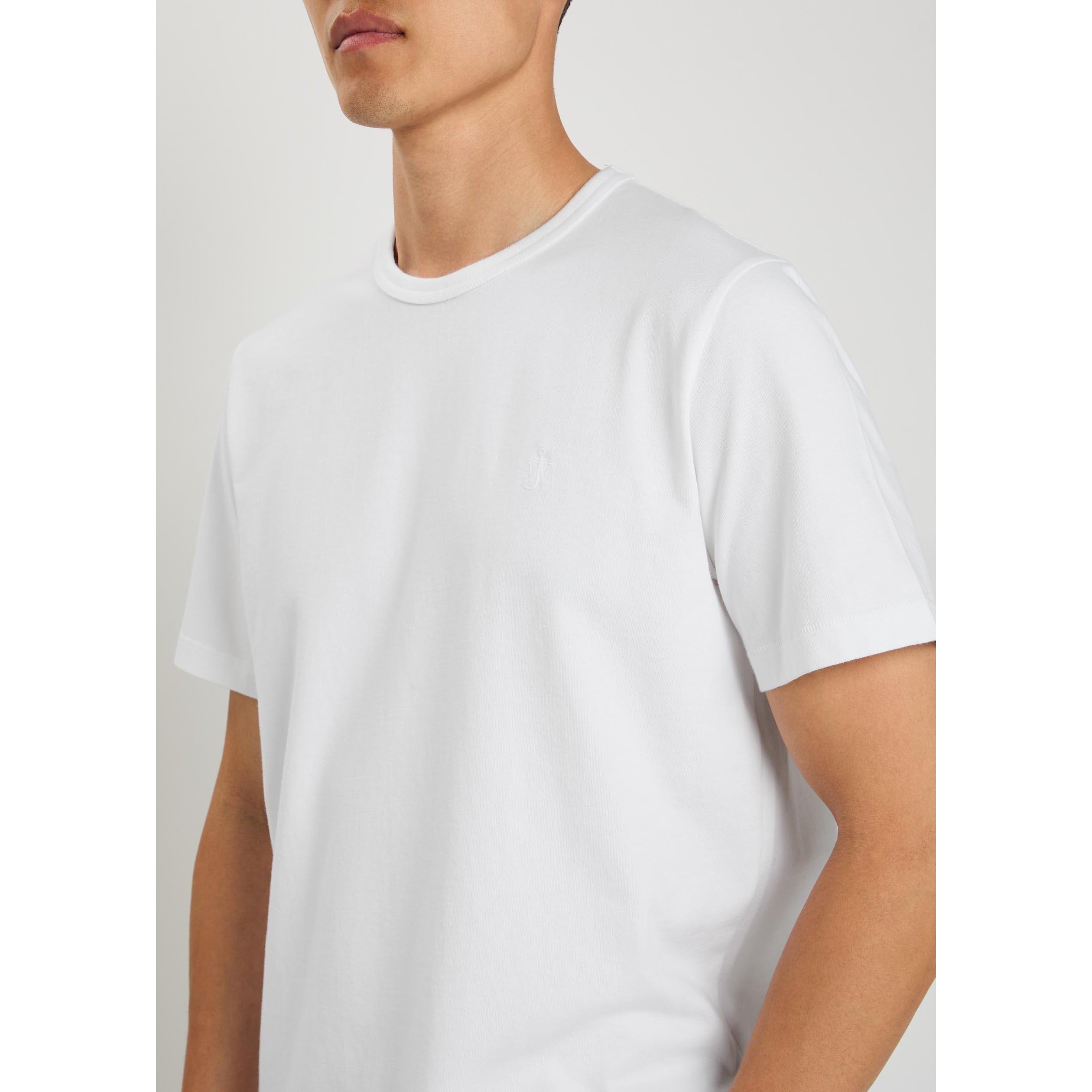 WHITE - JW Anderson - JWA EMBROIDERED ANCHOR T-SHIRT - 4
