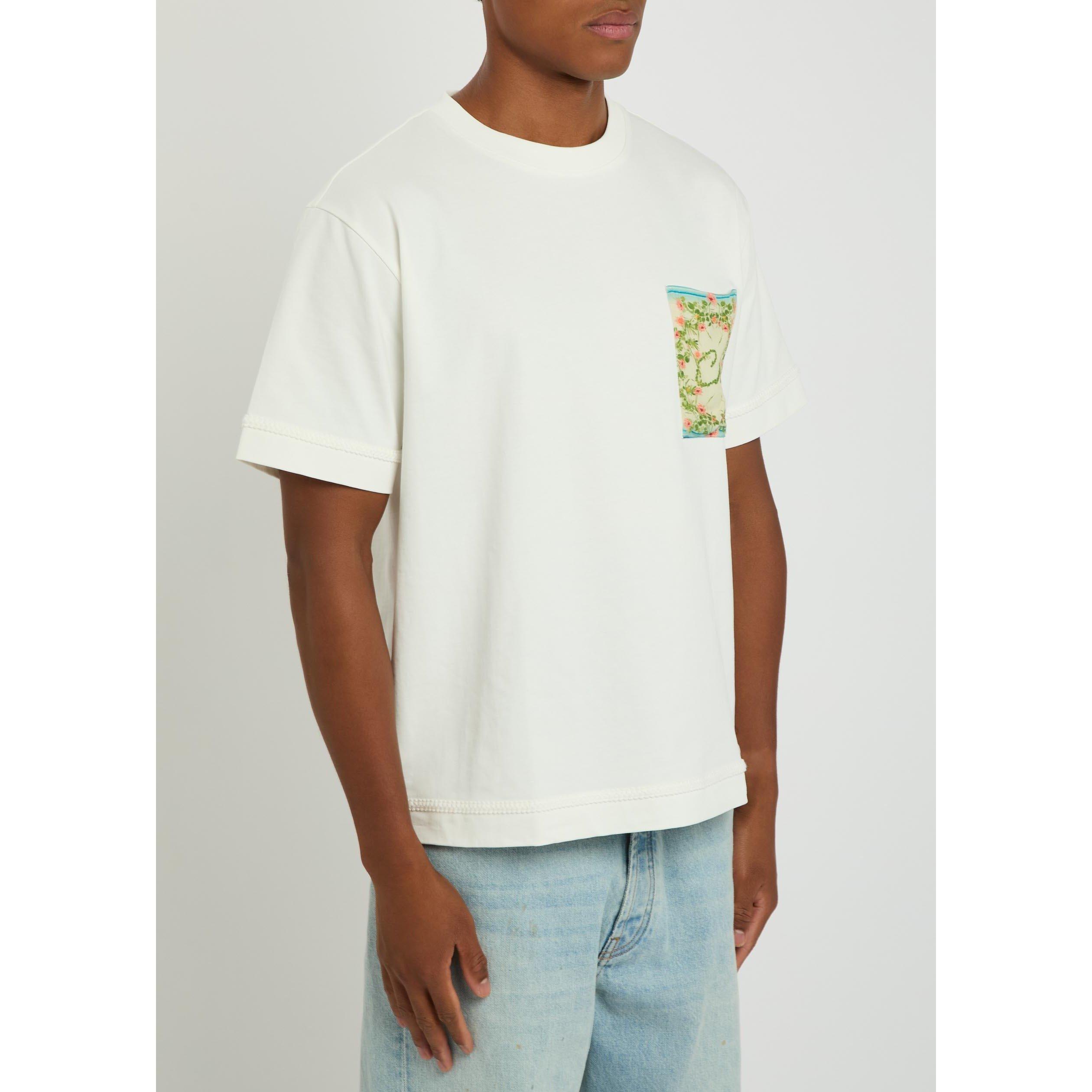 IVORY - Che - Men's Bloom Floral Short-Sleeve Cotton T-Shirt - 2