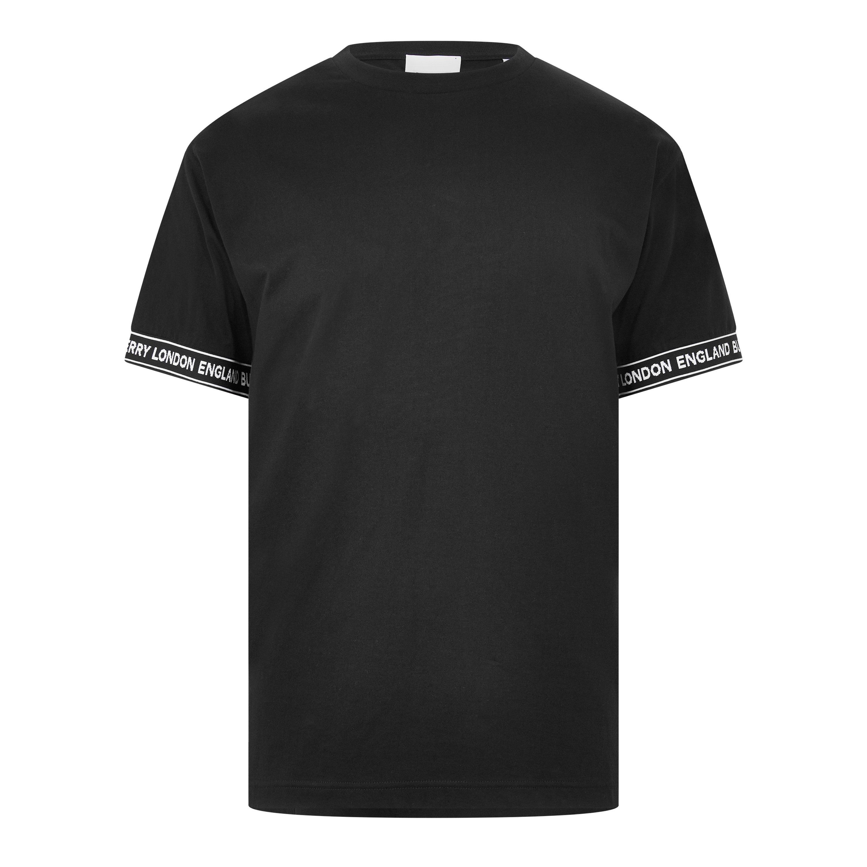 BLACK - Burberry - BUR LOGO CUFF SLEEV TSHIR - 1