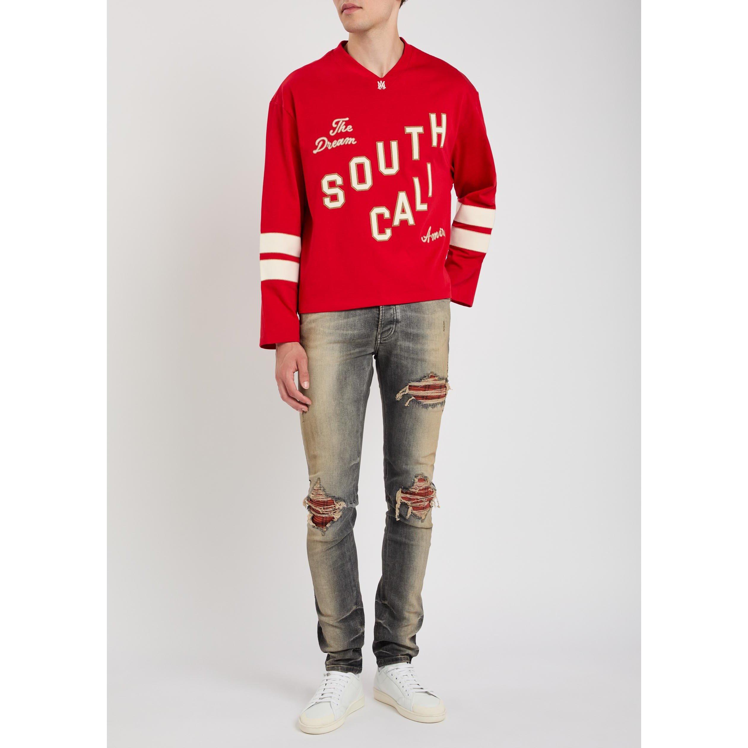 WHITE AND RED - Amiri - AMIRI SOUTH CALI FLOCK FOOTBAL - 5