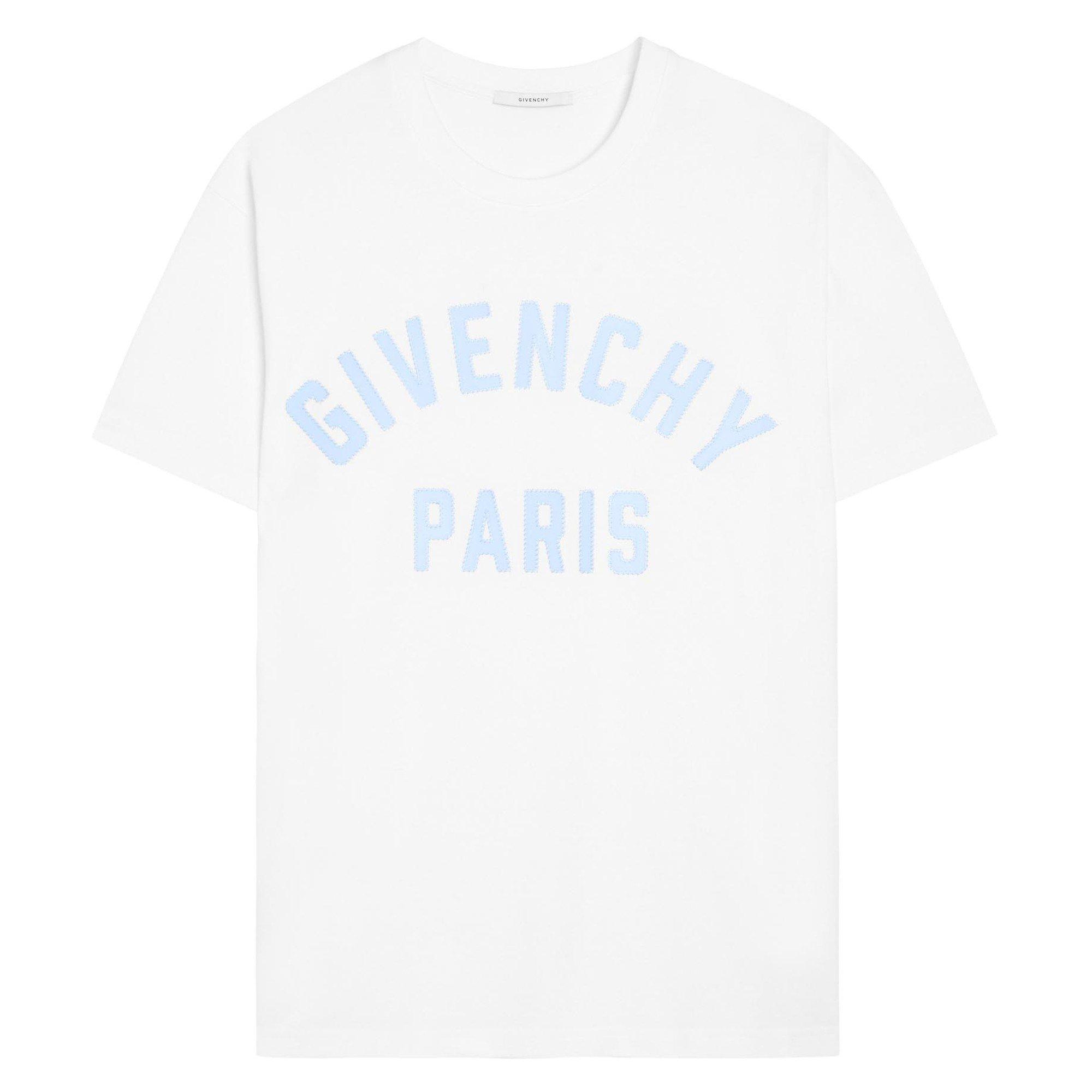 WHITE - GIVENCHY - GIV PARIS LOGO TEE
