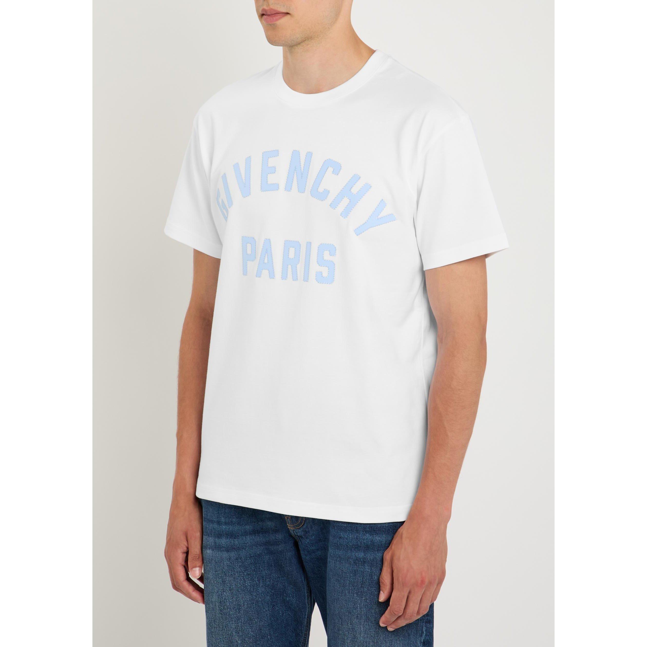 WHITE - GIVENCHY - Men's Logo Cotton T-Shirt - 2