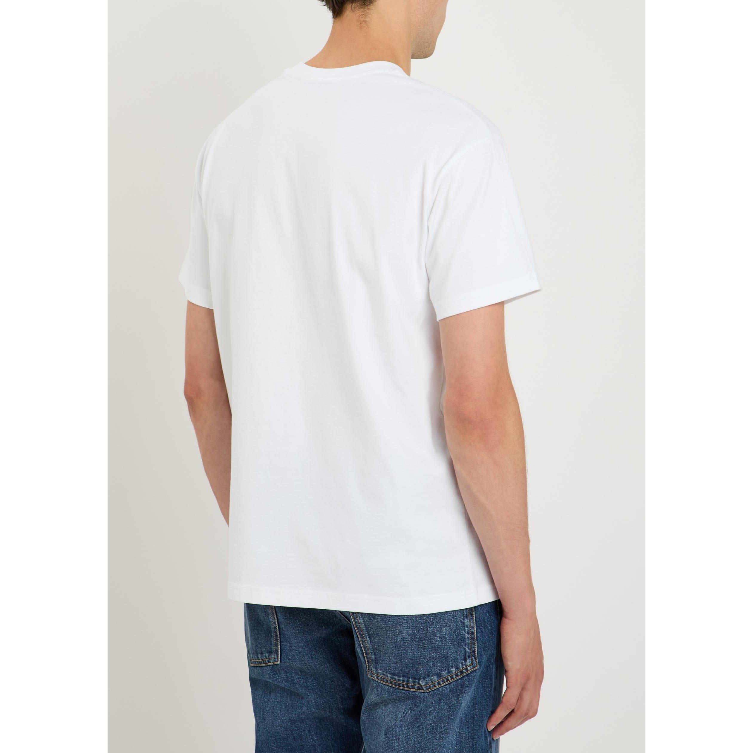 WHITE - GIVENCHY - Men's Logo Cotton T-Shirt - 3