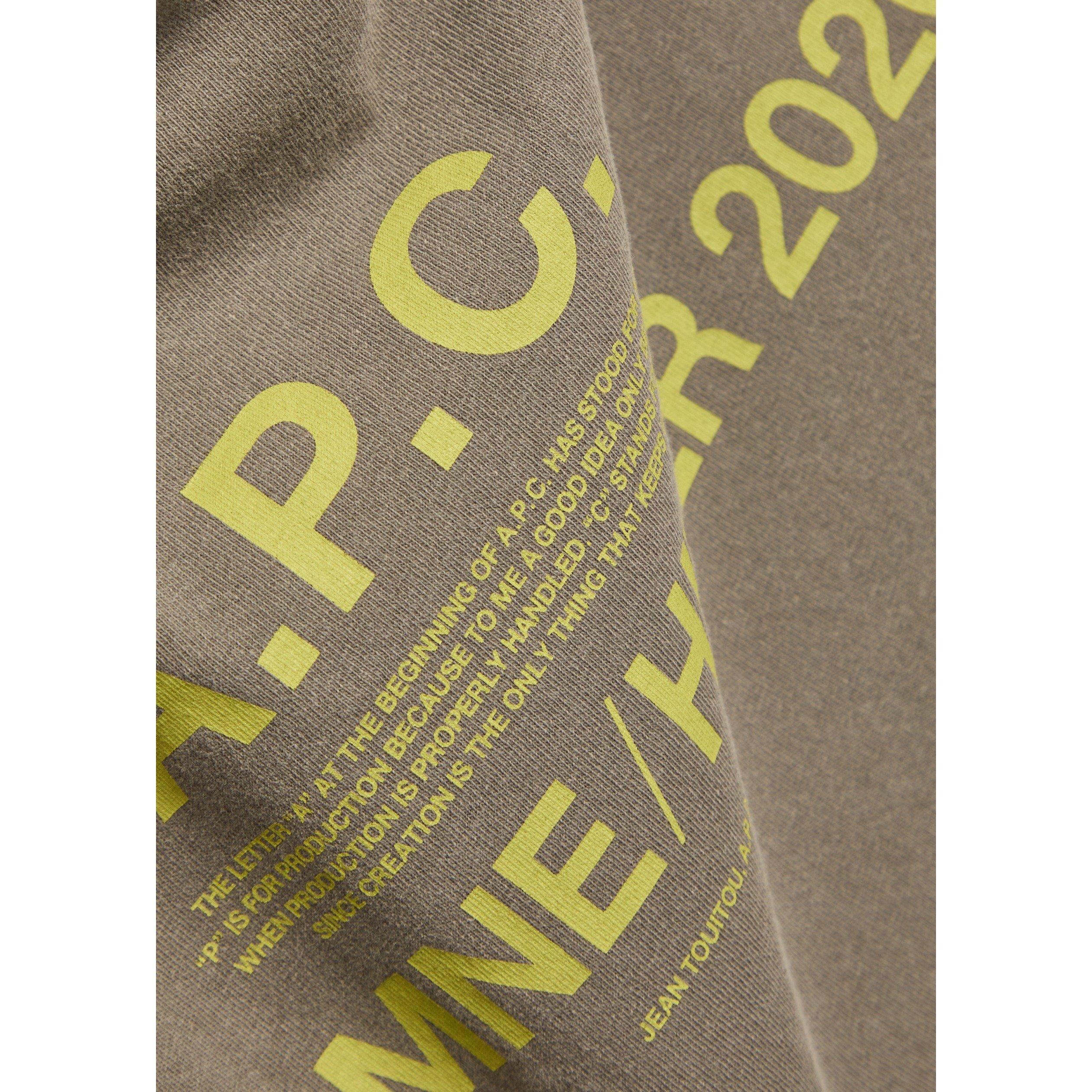 DARK GREY - APC - Men's Back Logo Cotton Short-Sleeve T-Shirt - 4
