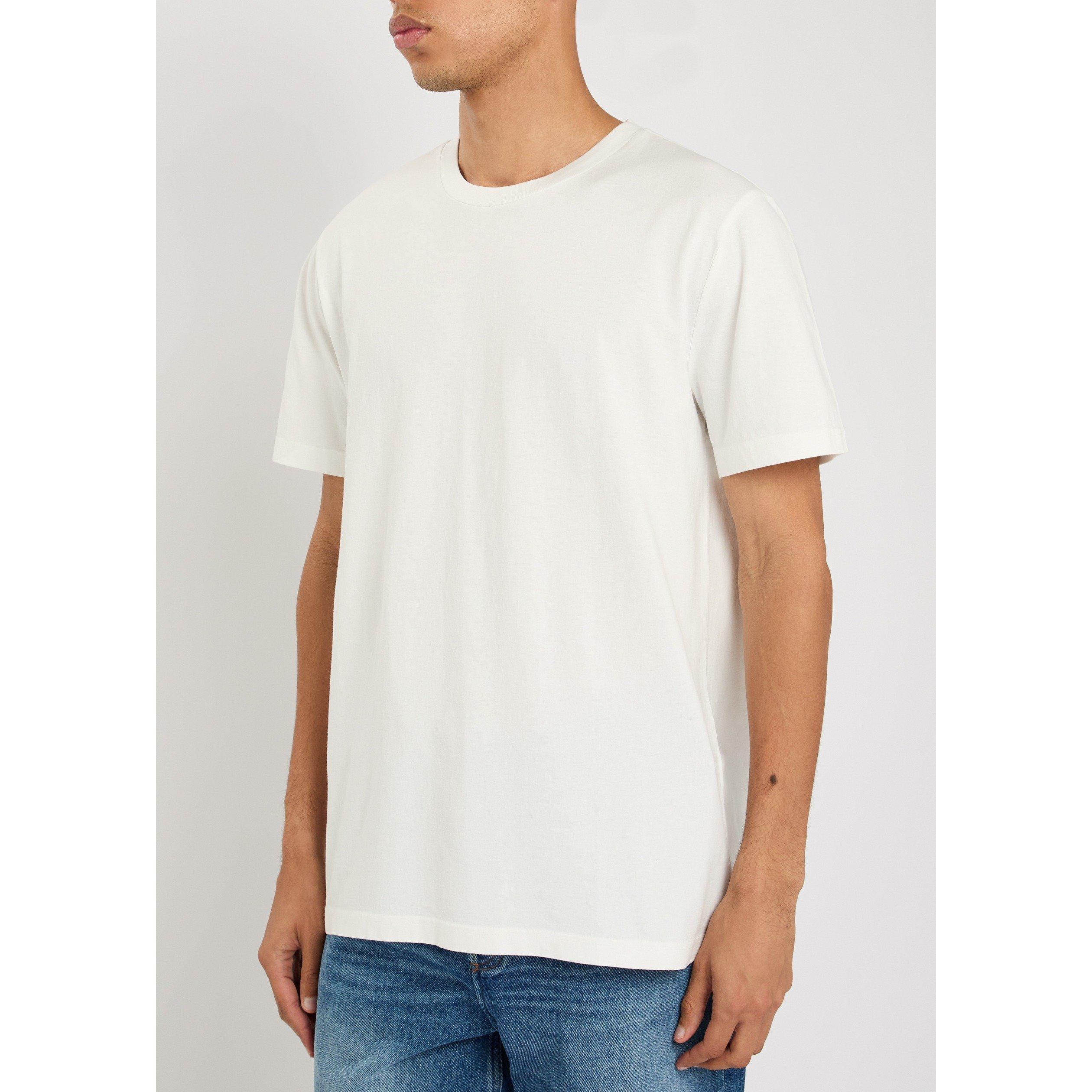 WHITE - APC - Men's Back Logo Short-Sleeve Cotton T-Shirt - 2