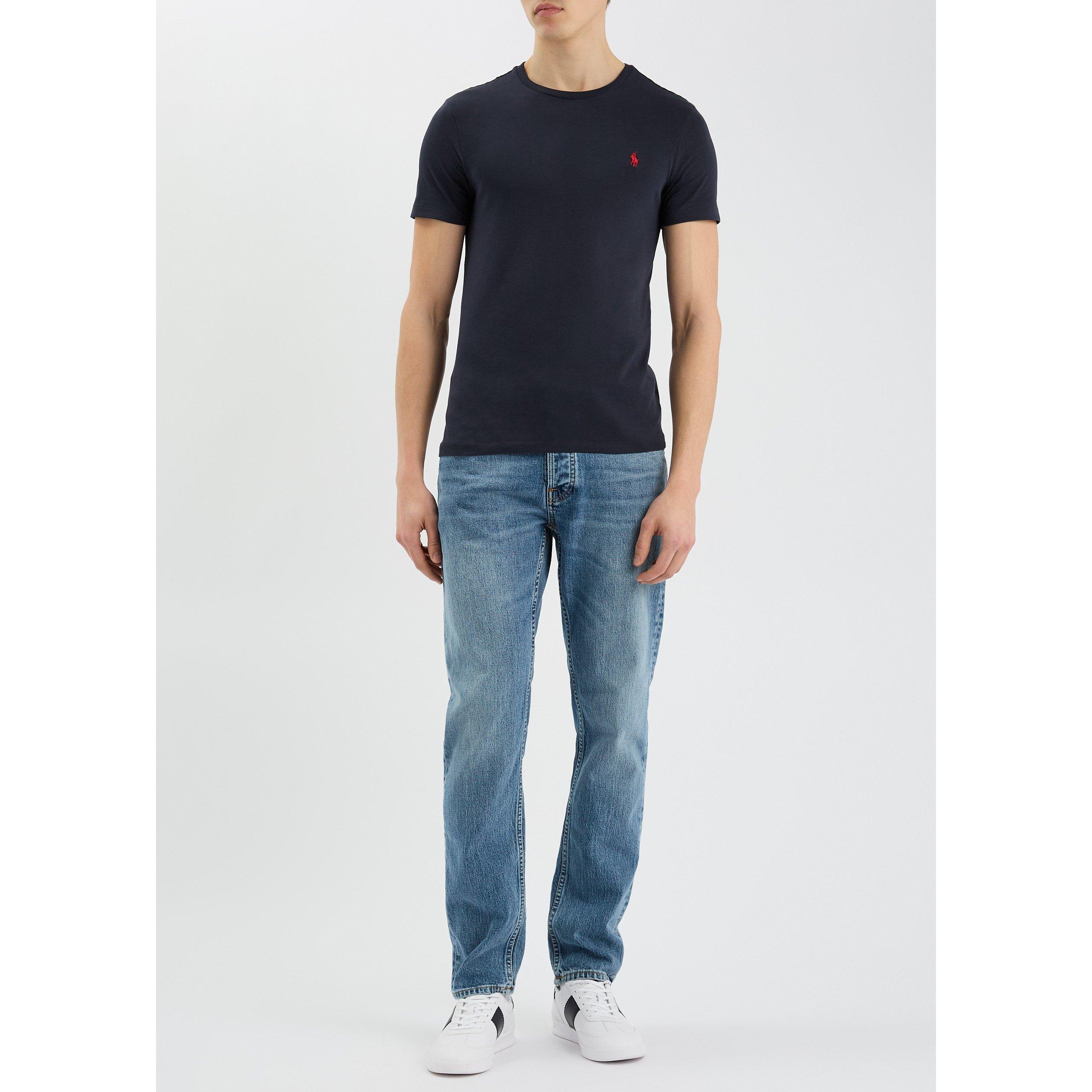 NAVY - Polo Ralph Lauren - Men's Cotton Slim-Fit T-Shirt - 5