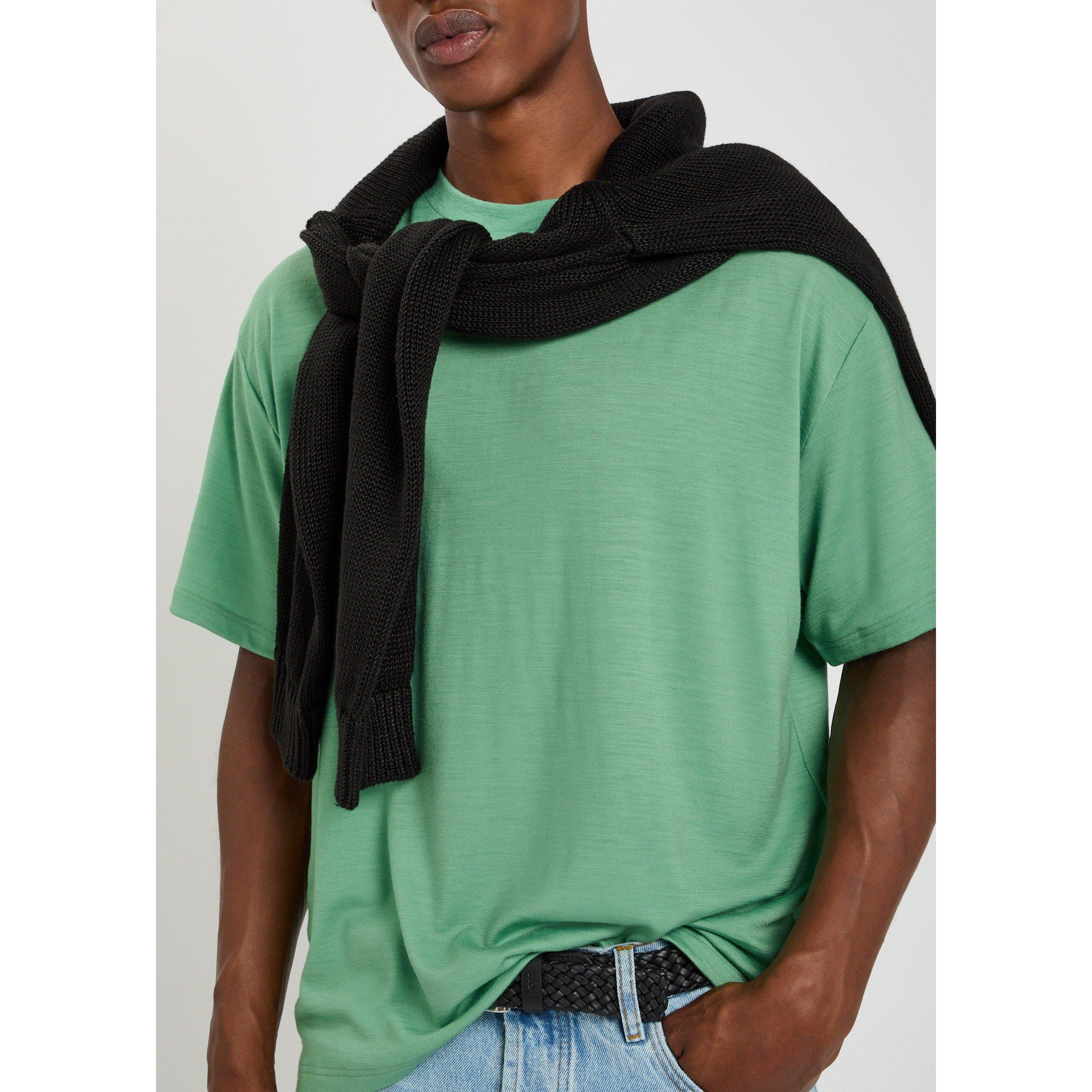 GREEN LIGHT - Studio Nicholson - Men's Wool Oversized-Fit T-Shirt - 4