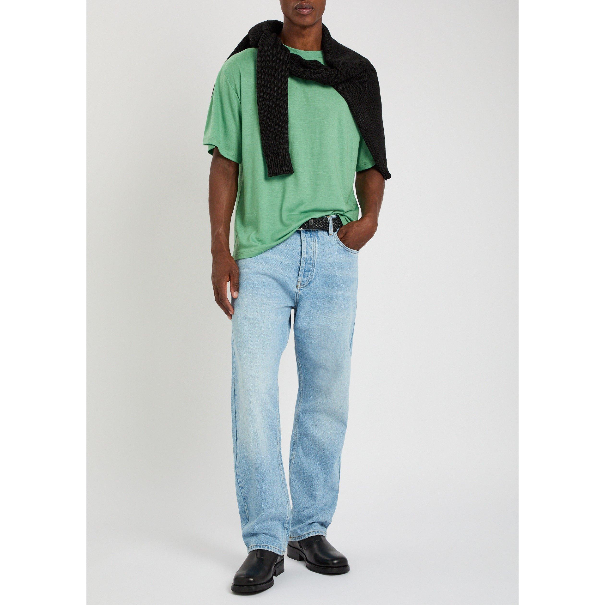 GREEN LIGHT - Studio Nicholson - Men's Wool Oversized-Fit T-Shirt - 5