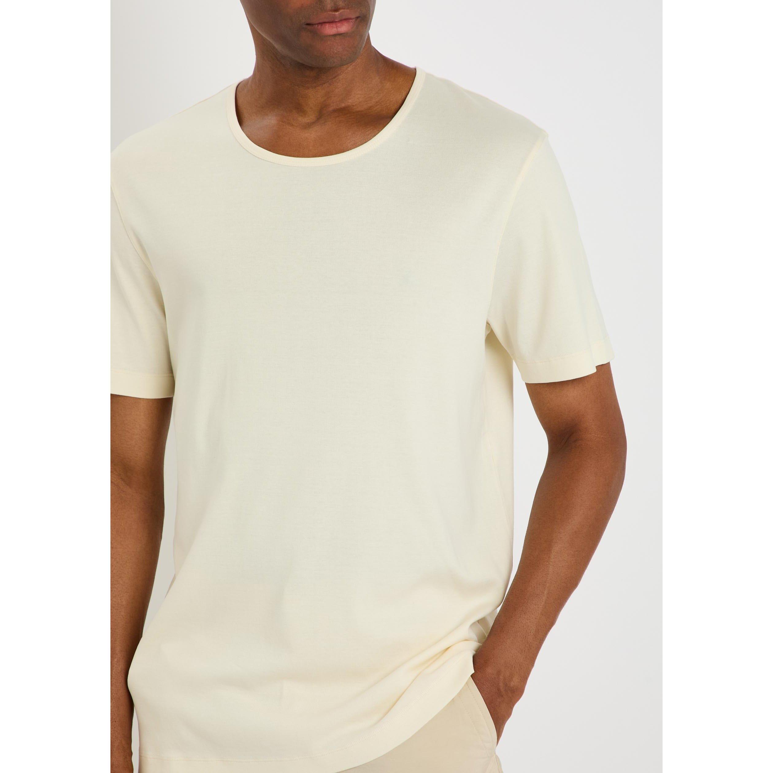 CREAM - Lemaire - Men's U Neck Cotton T-Shirt - 4