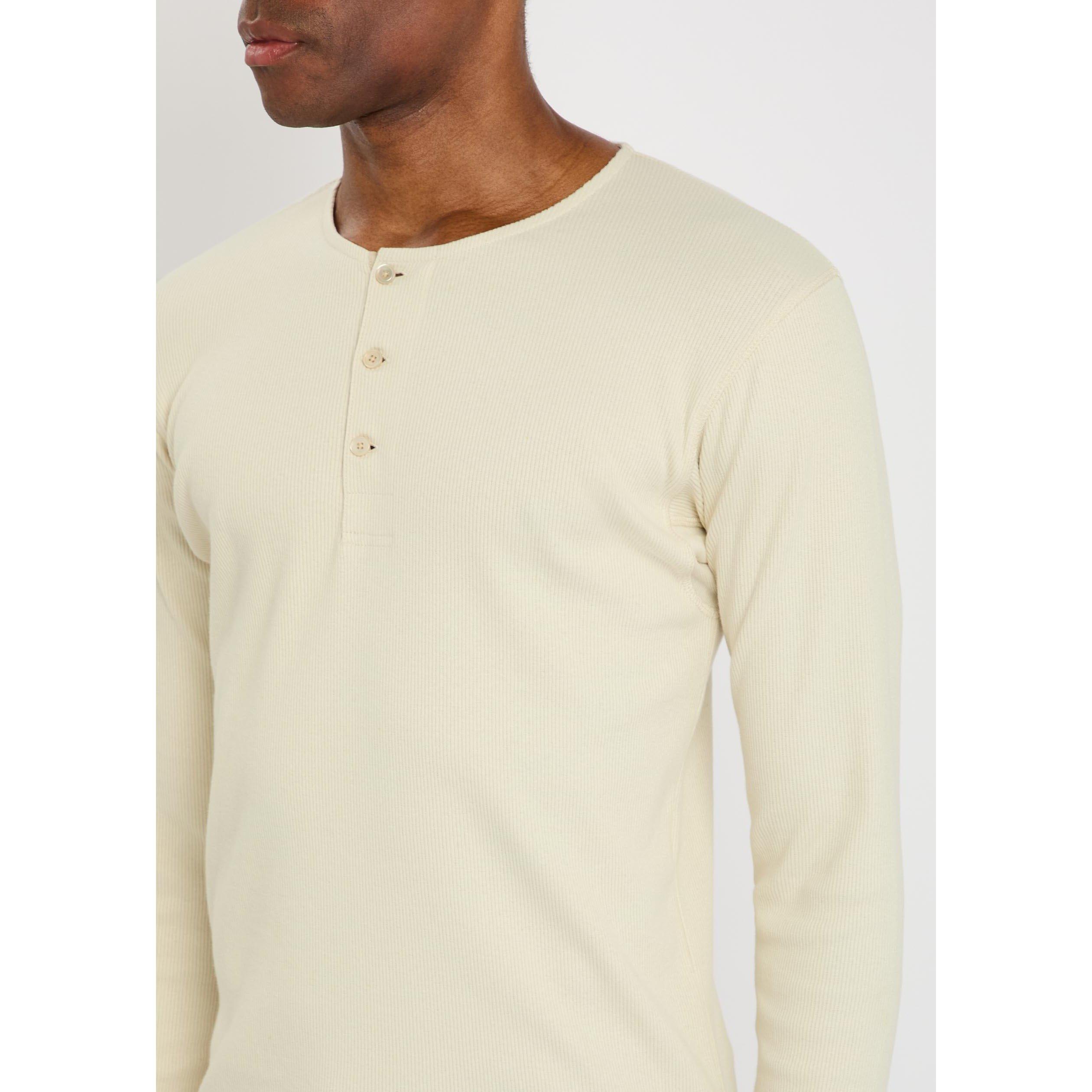 OFF WHITE - Lemaire - Men's Cotton Long-Sleeve T-Shirt - 4