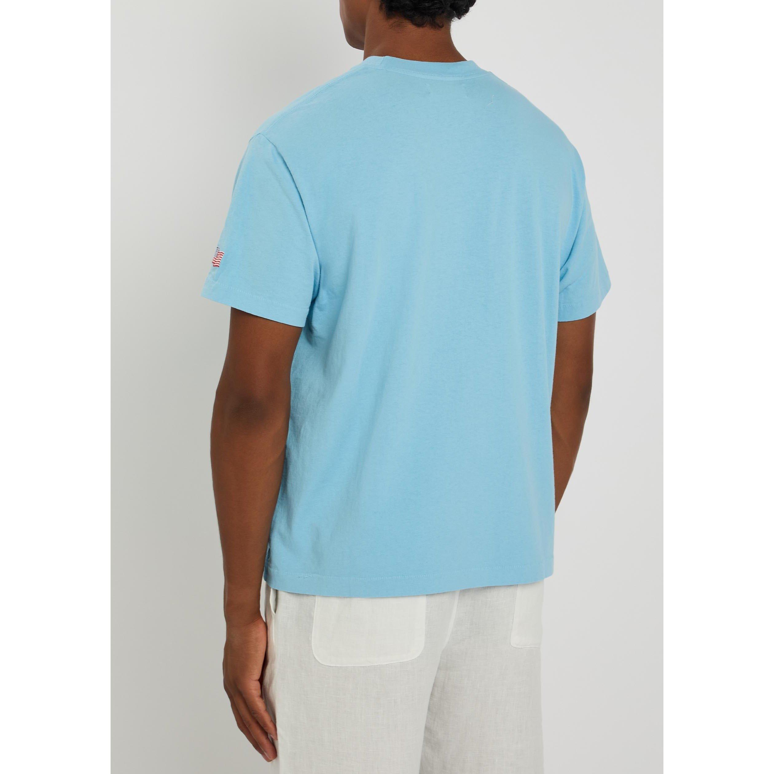 LIGHT BLUE - Cherry LA - FIVE STAR BOXY POCKET T-SHIRT - 3