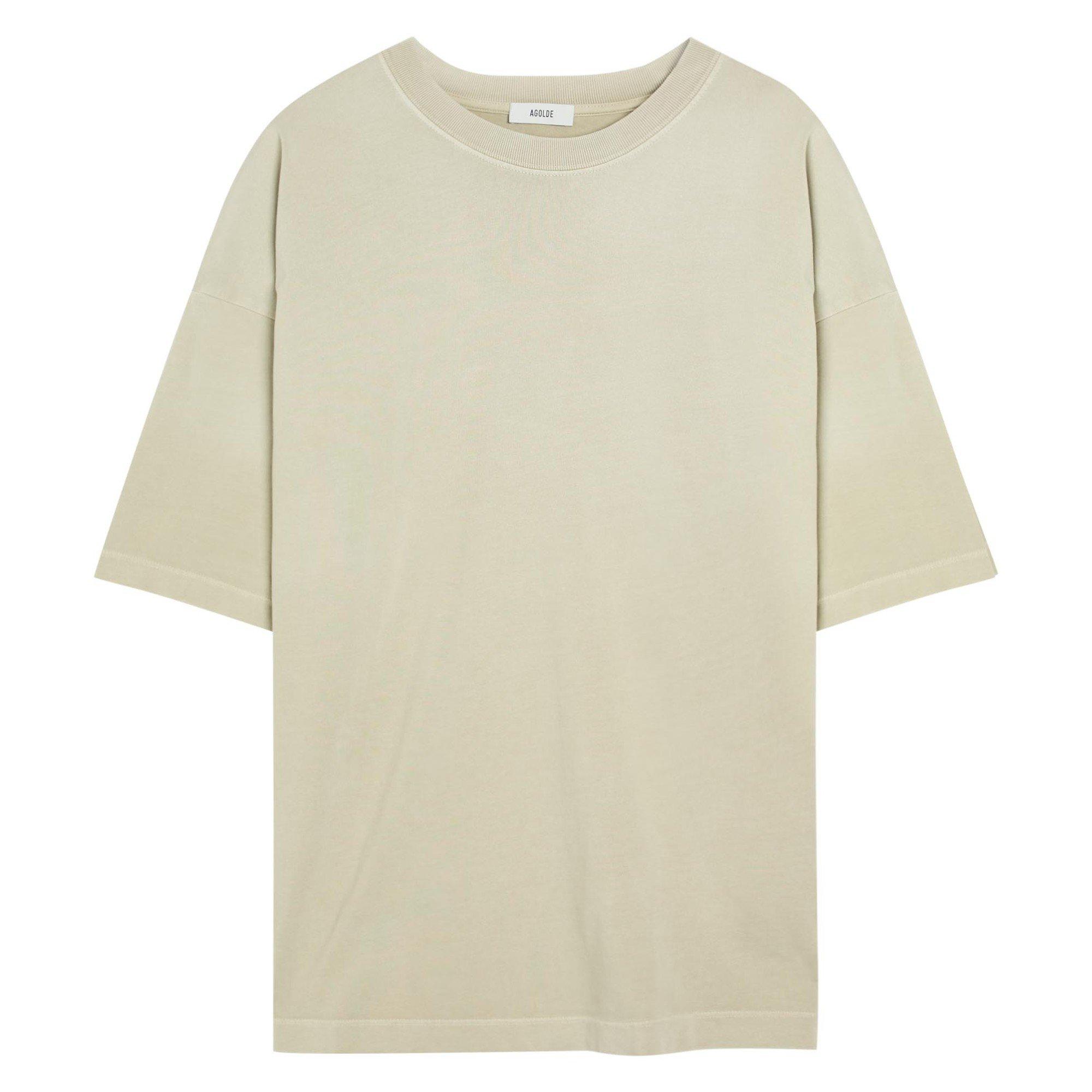 LIGHT GREEN - Agolde - Men's Cotton Long-Sleeve Oversized-Fit T-Shirt - 1