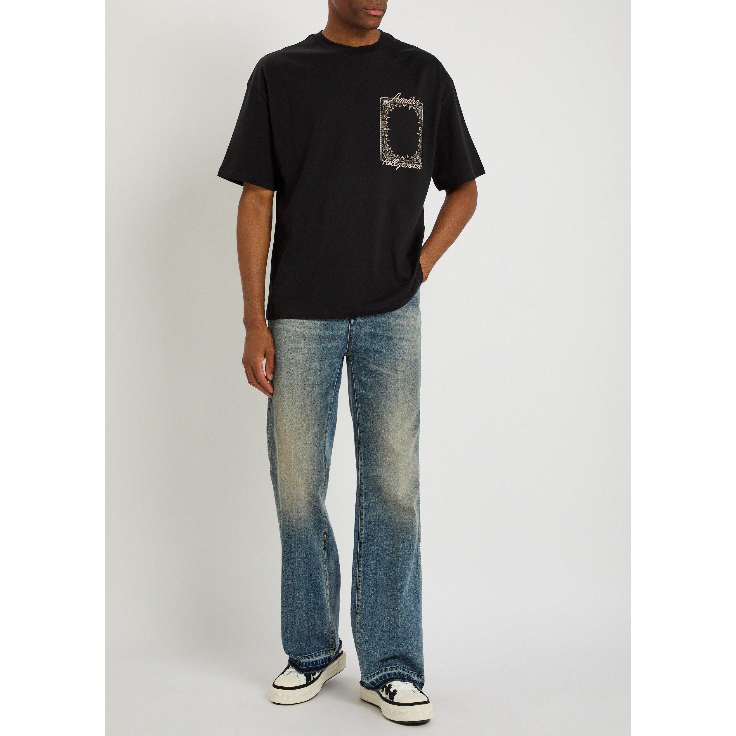 BLACK - Amiri - Men's Quad Bandana Cotton Relaxed-Fit T-Shirt - 5