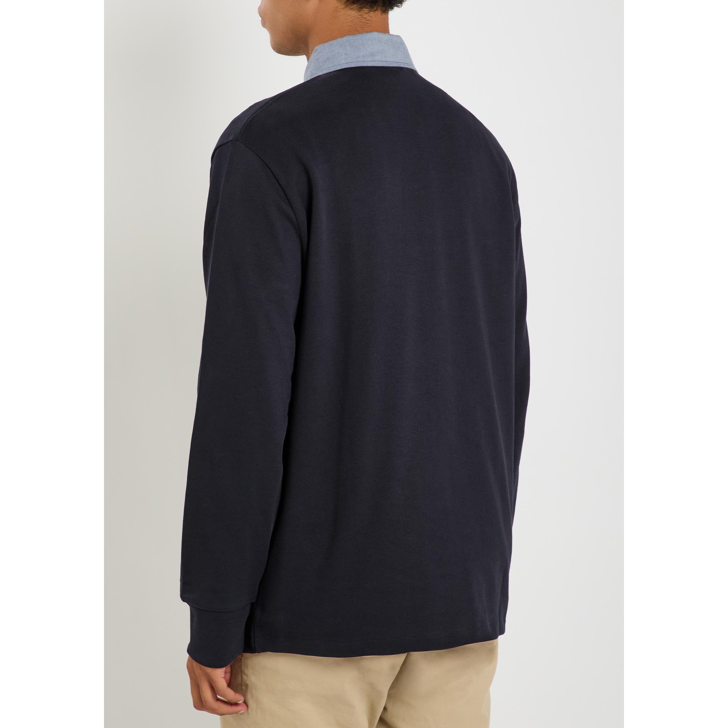 NAVY - Gant - GANT CHMBRY CLR RUGBY POLO LS - 3