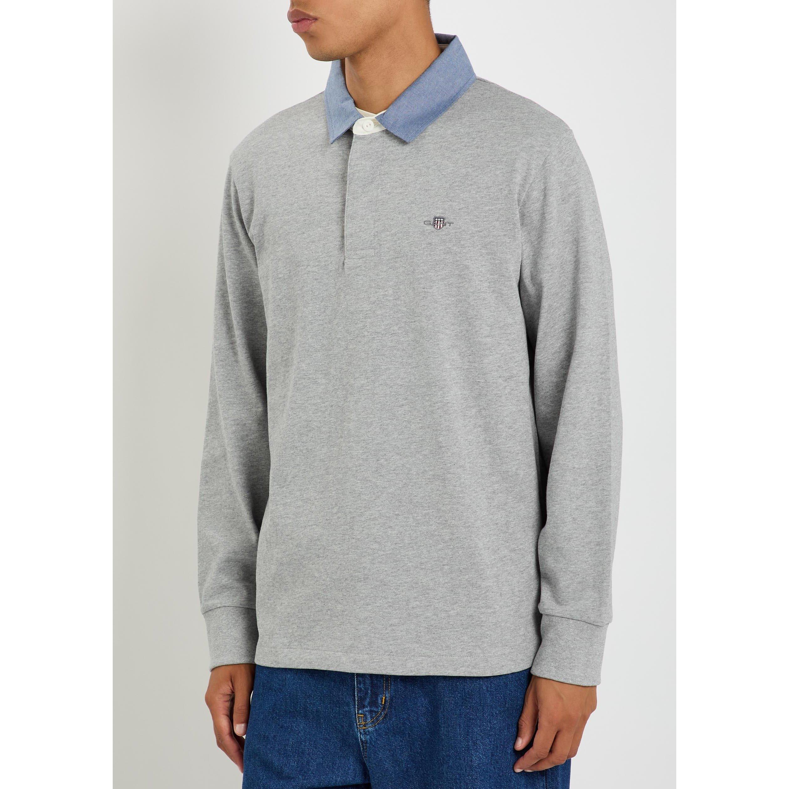 GREY - Gant - GANT CHMBRY CLR RUGBY POLO LS - 2