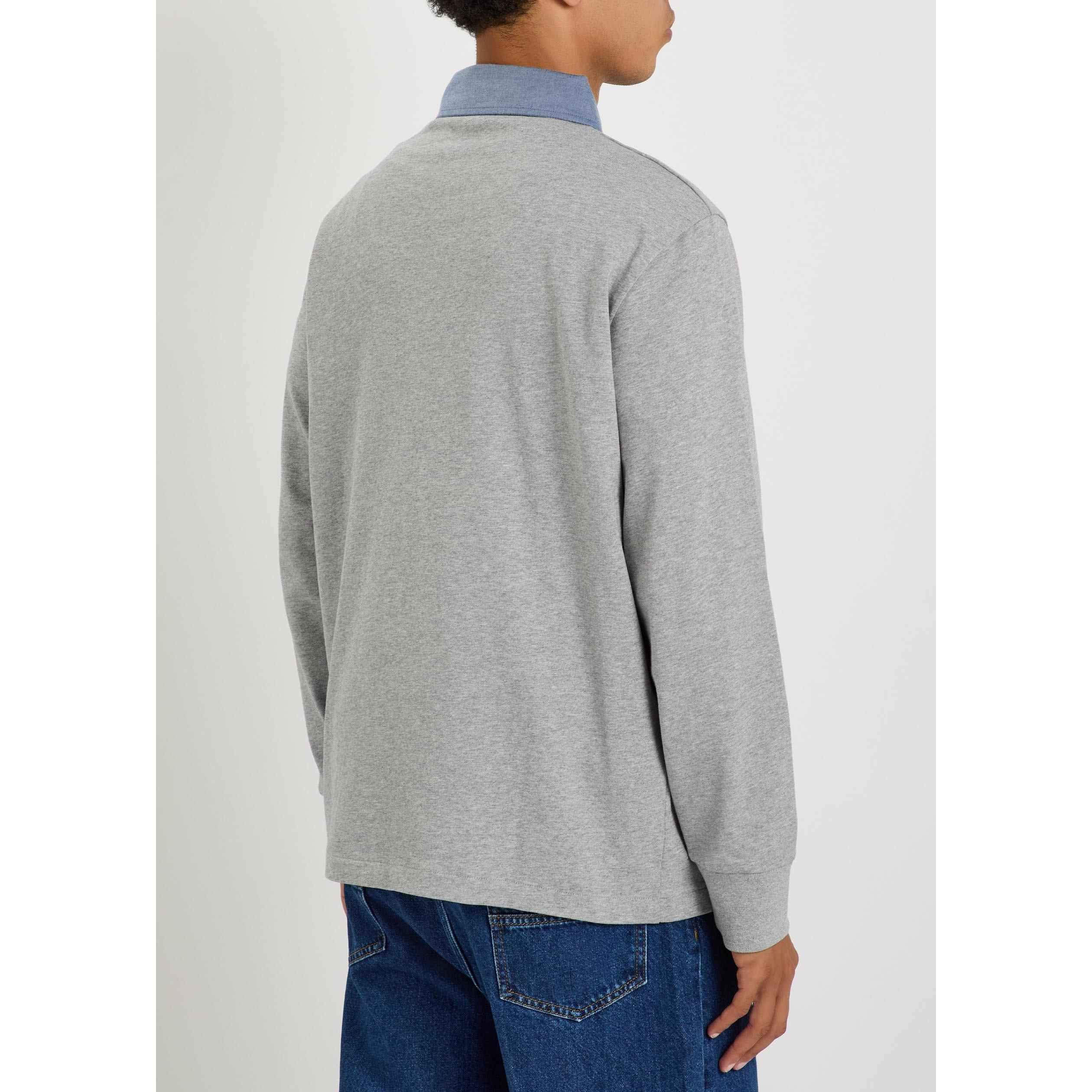 GREY - Gant - GANT CHMBRY CLR RUGBY POLO LS - 3