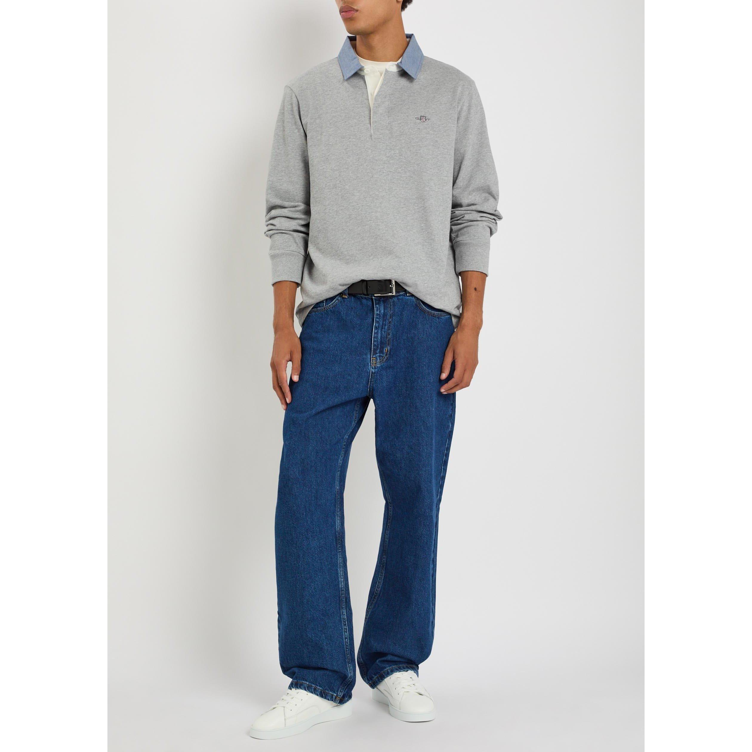 GREY - Gant - GANT CHMBRY CLR RUGBY POLO LS - 5