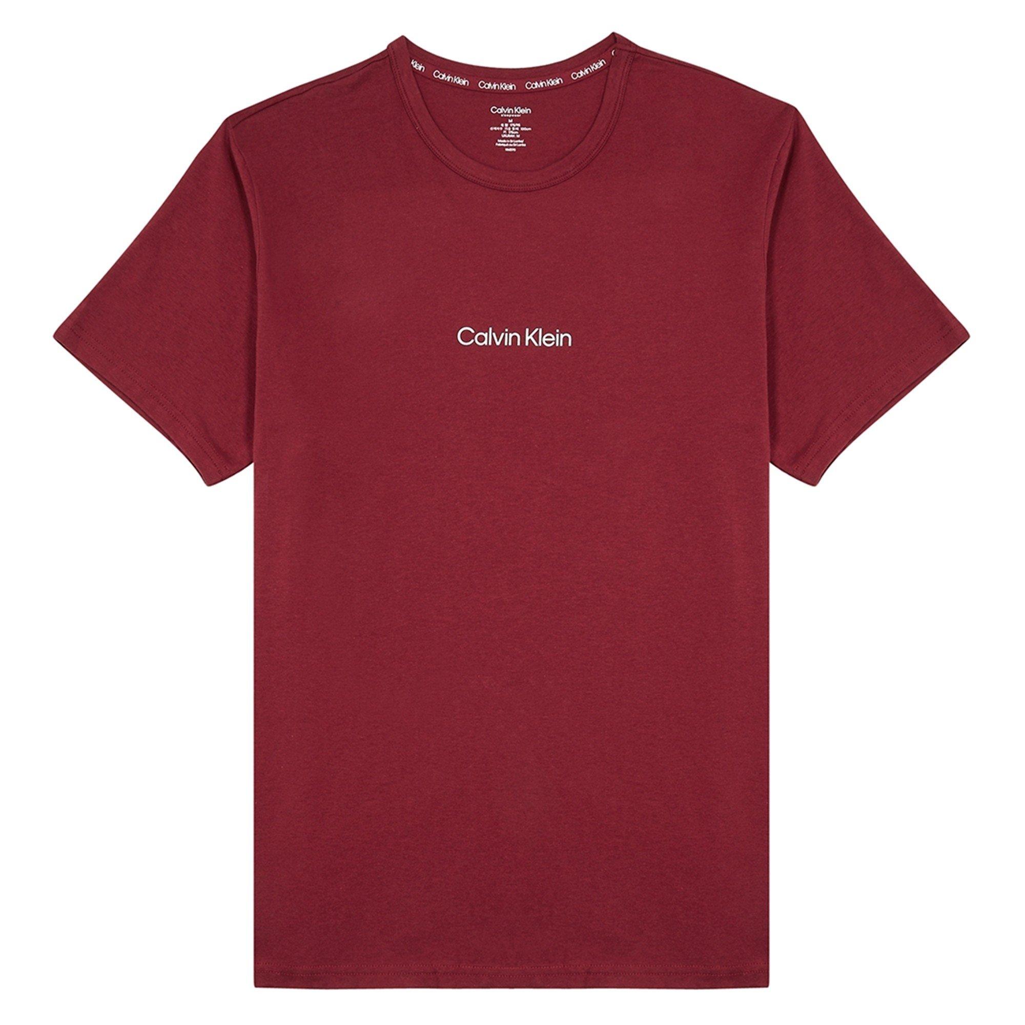 DARK RED - Calvin Klein - S/S CREW NECK - 1