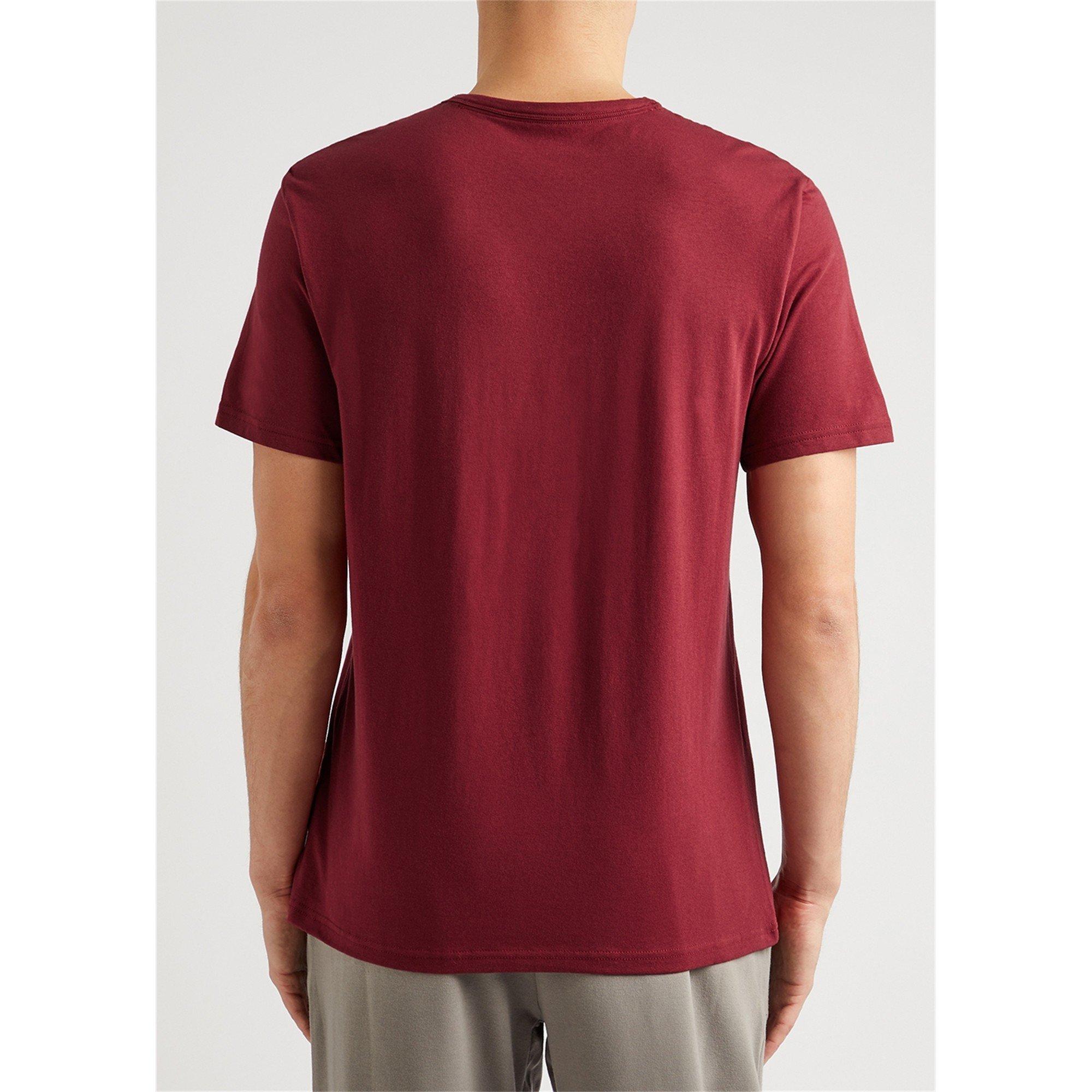 DARK RED - Calvin Klein - S/S CREW NECK - 3