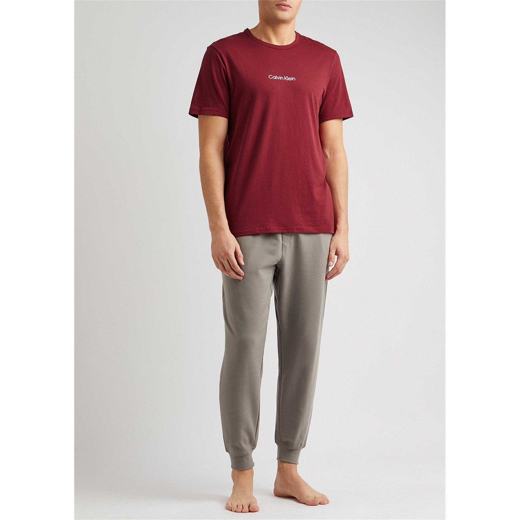 DARK RED - Calvin Klein - S/S CREW NECK - 5