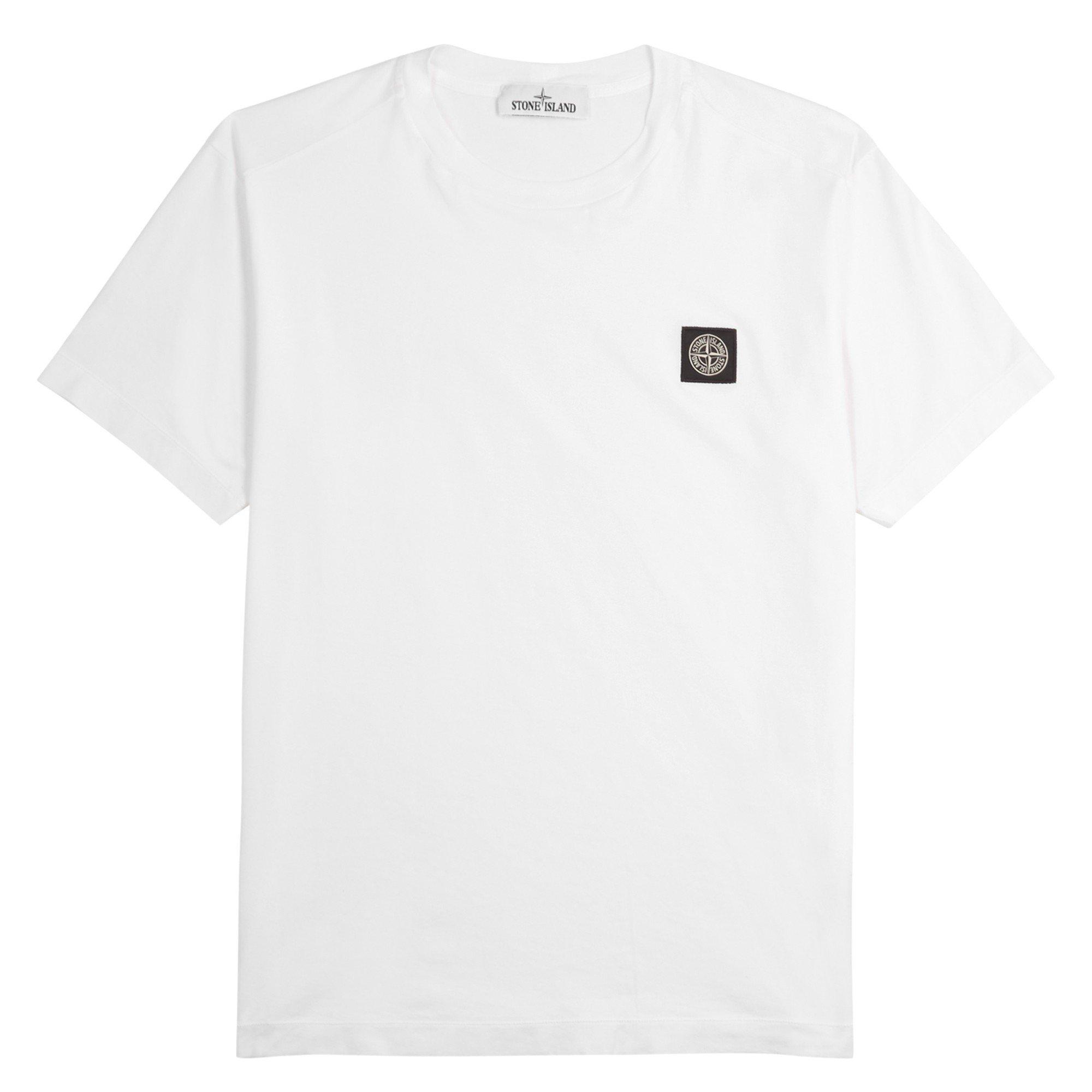 WHITE - Stone Island - SI COMPASS LOGO SS TEE - 1