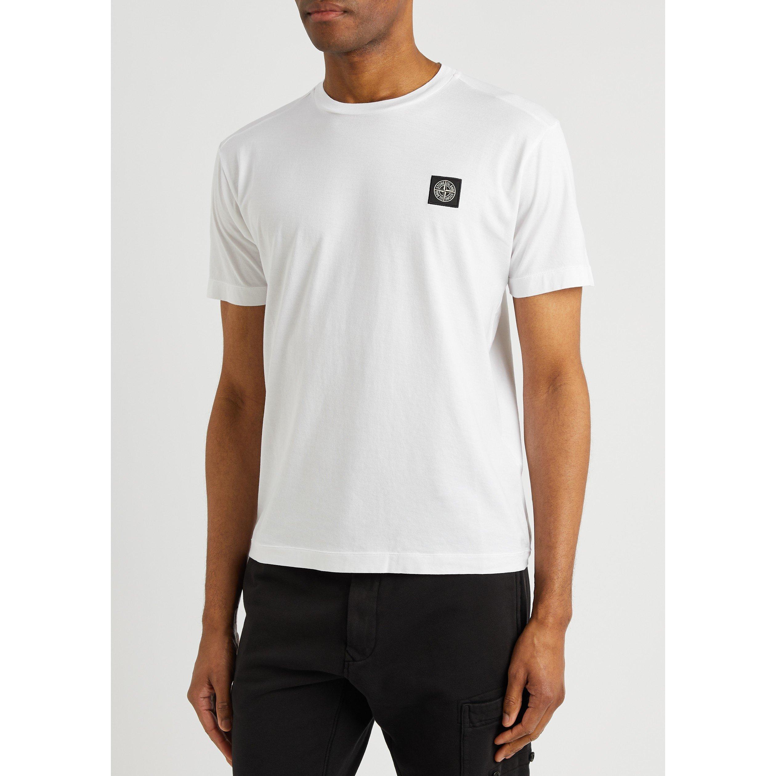 WHITE - Stone Island - SI COMPASS LOGO SS TEE - 2