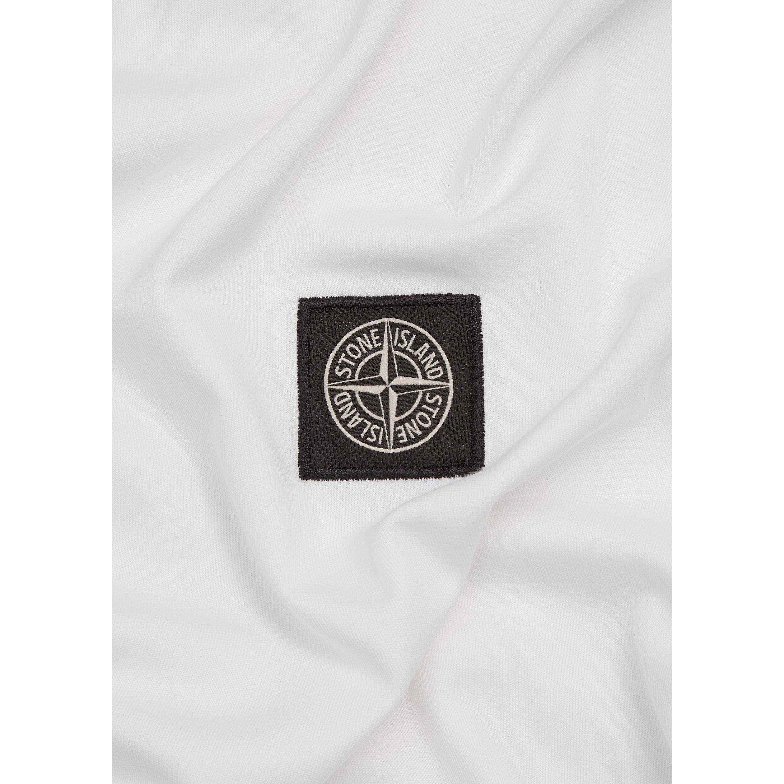 WHITE - Stone Island - SI COMPASS LOGO SS TEE - 4