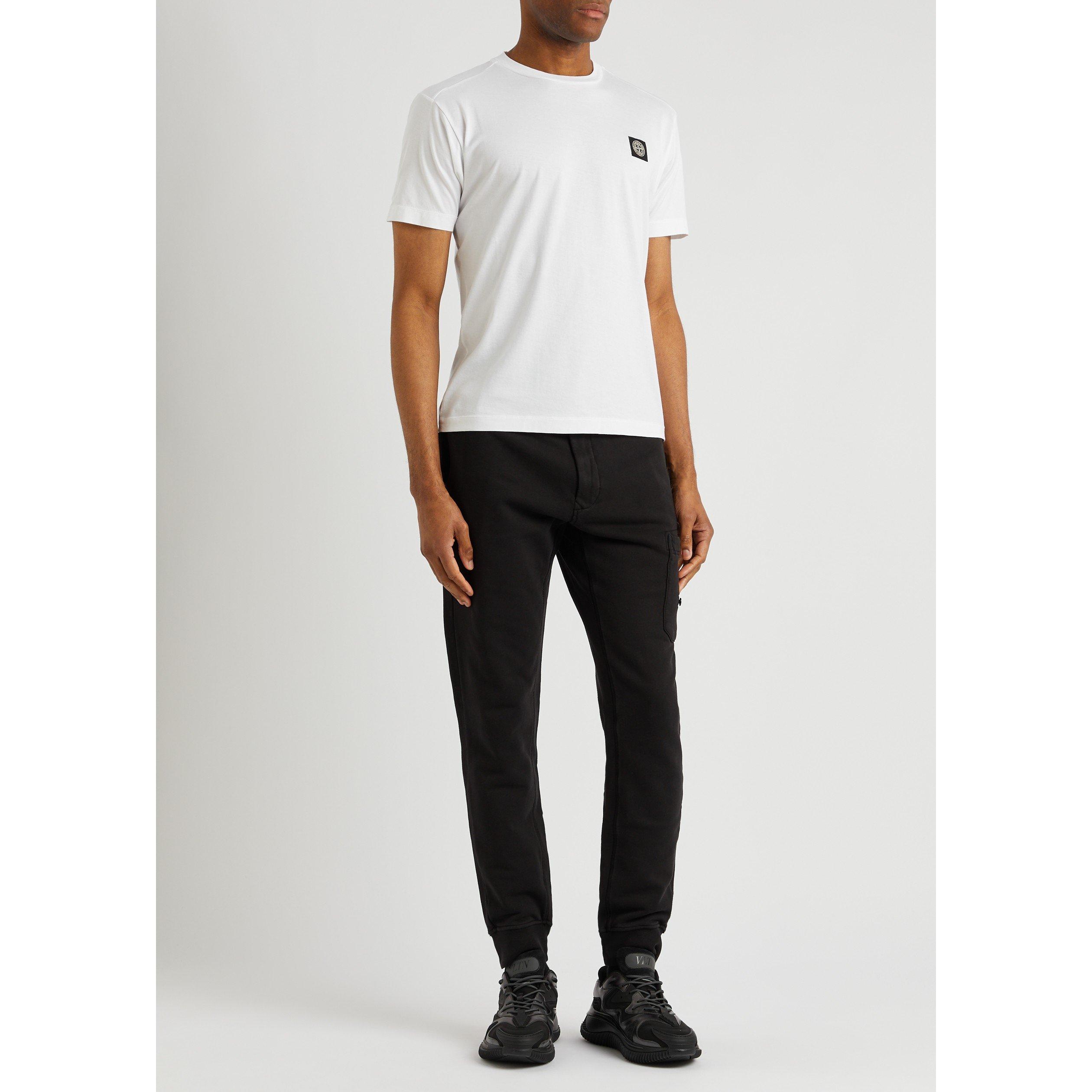 WHITE - Stone Island - SI COMPASS LOGO SS TEE - 5