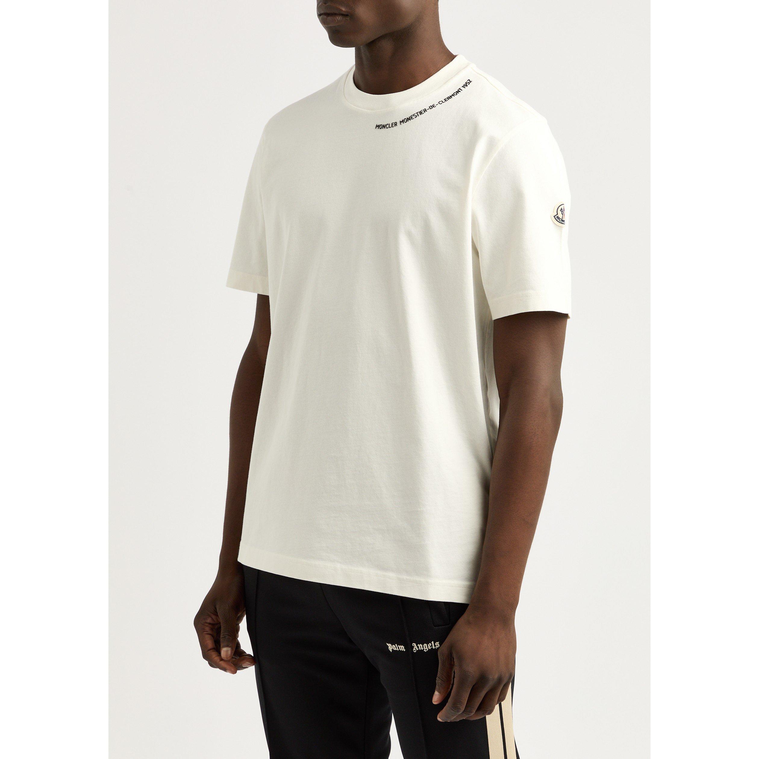 CREAM - Moncler - MONC NECK LOGO SS T-SHIRT - 2