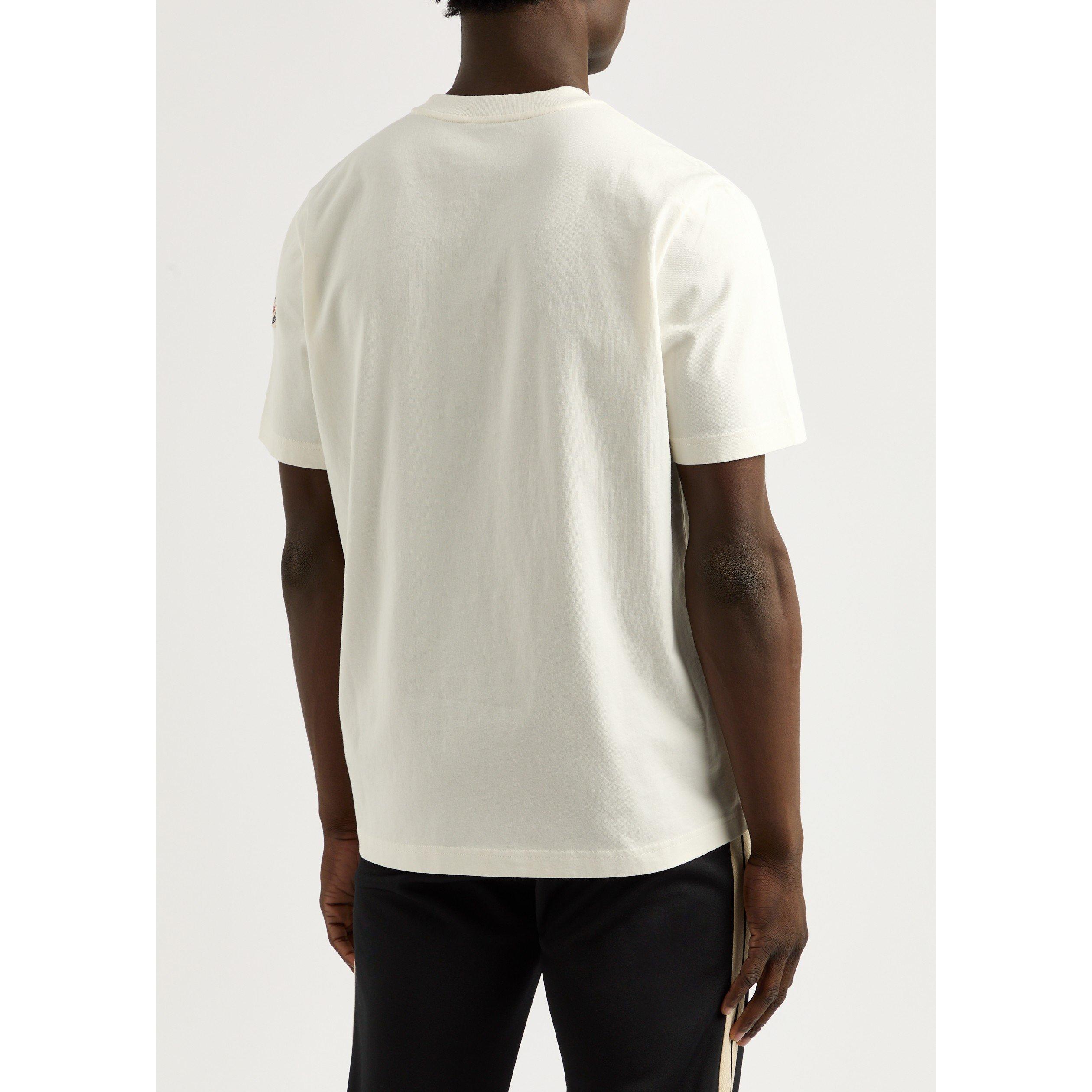 CREAM - Moncler - MONC NECK LOGO SS T-SHIRT - 3