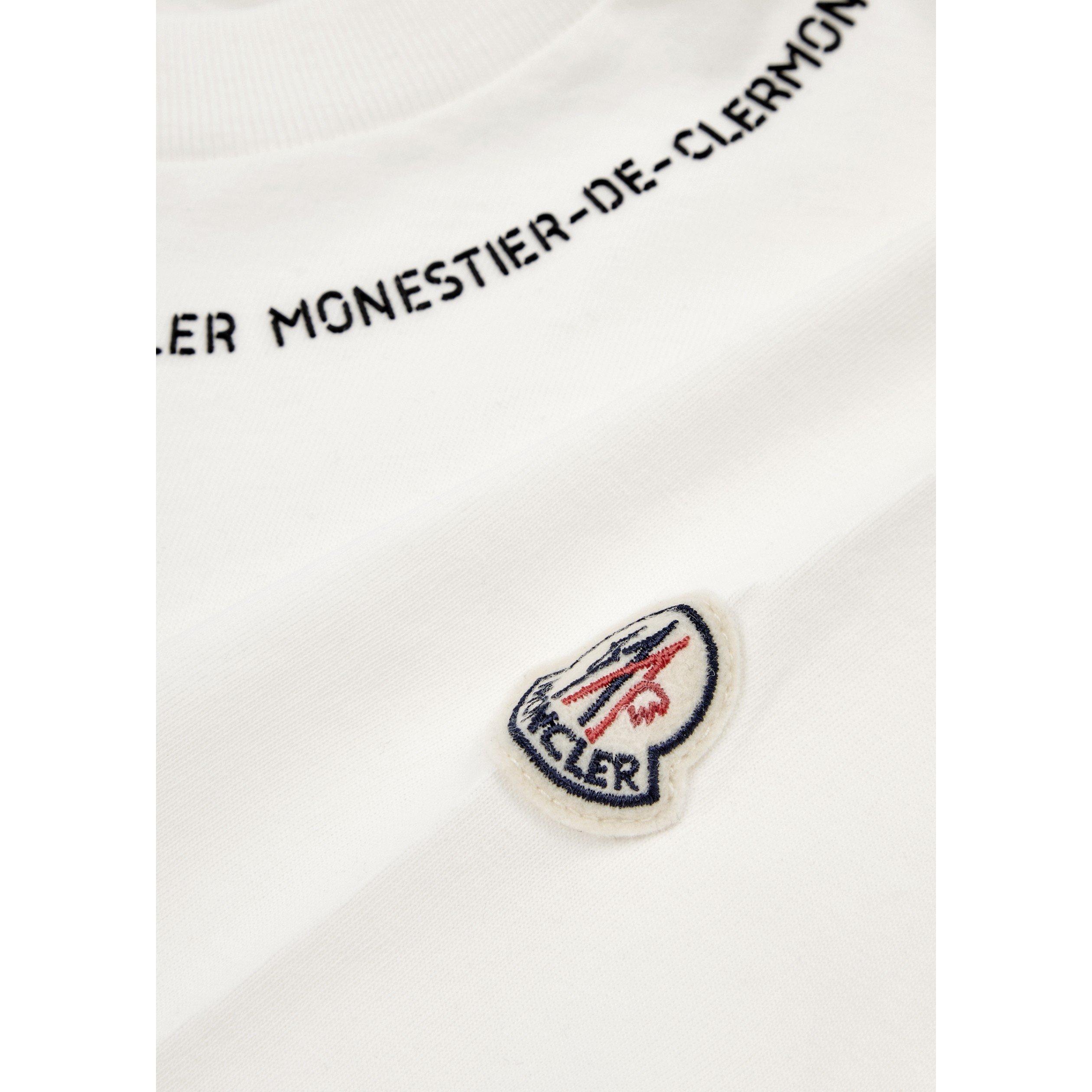 CREAM - Moncler - MONC NECK LOGO SS T-SHIRT - 4