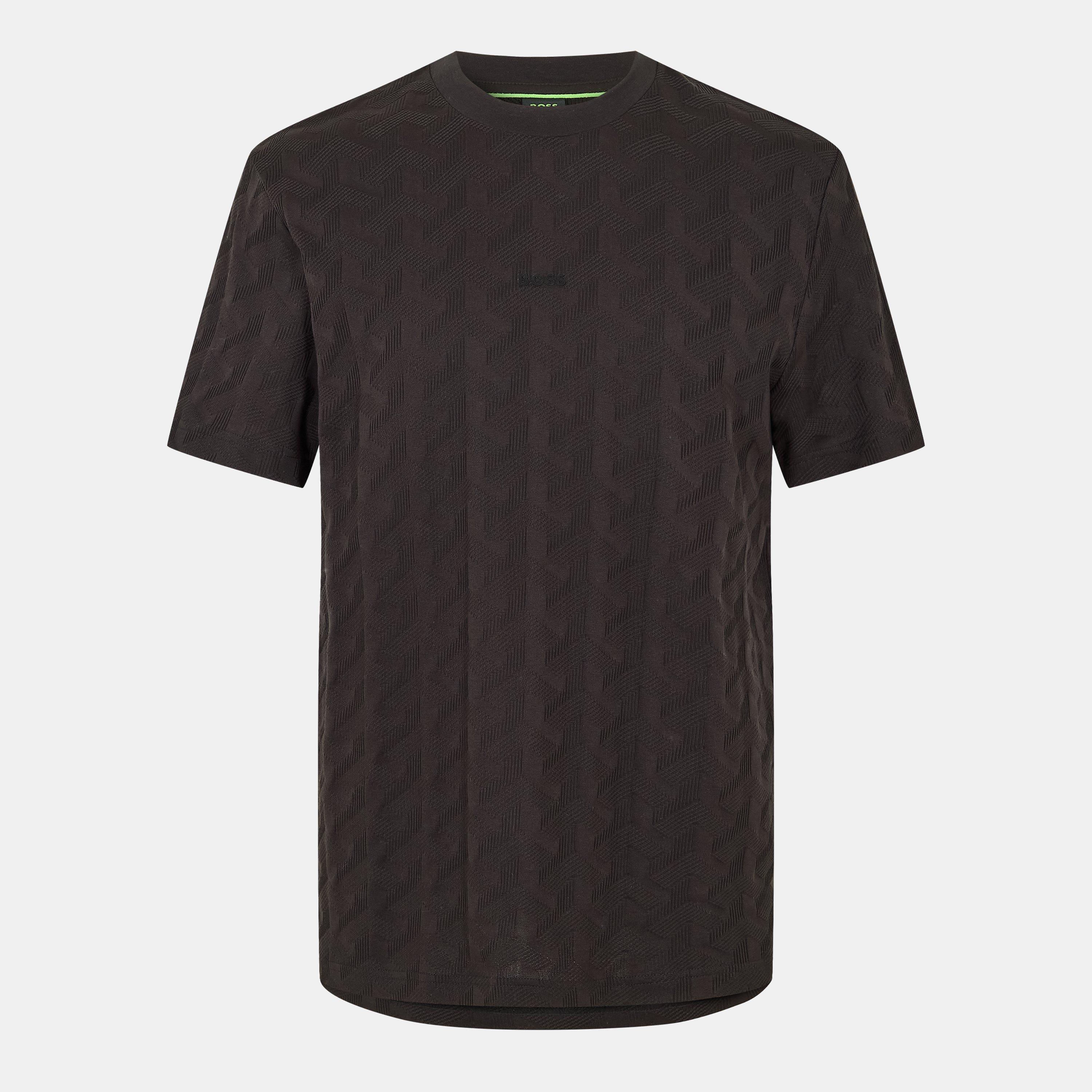 Black 001 - Boss - Men's Mirror Cotton Short Sleeve Moisture Managing T-Shirt - 1
